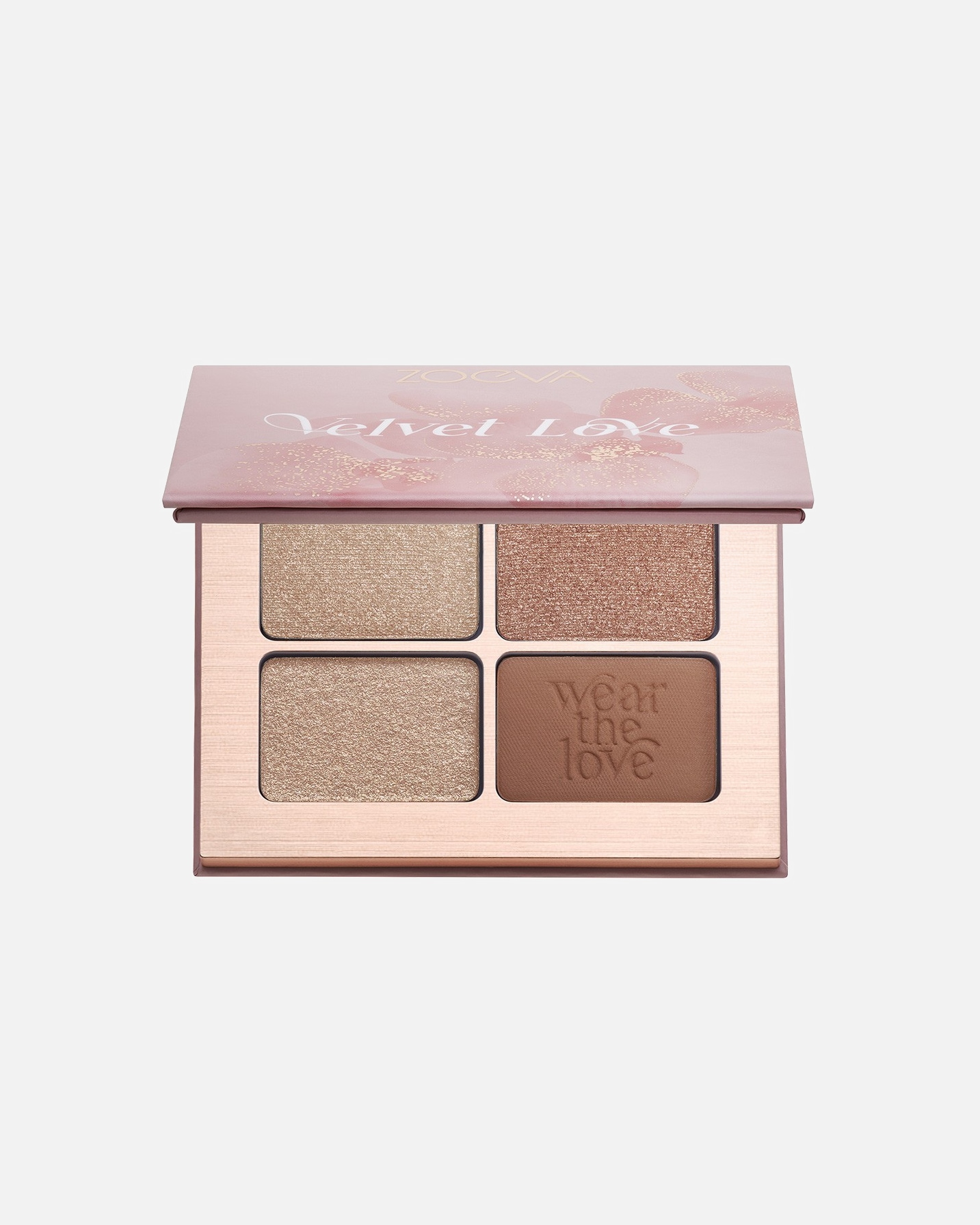 Lidschatten für Unisex ZOEVA VELVET LOVE EYESHADOW QUAD DREAMY ROSE GOLDEN EYES