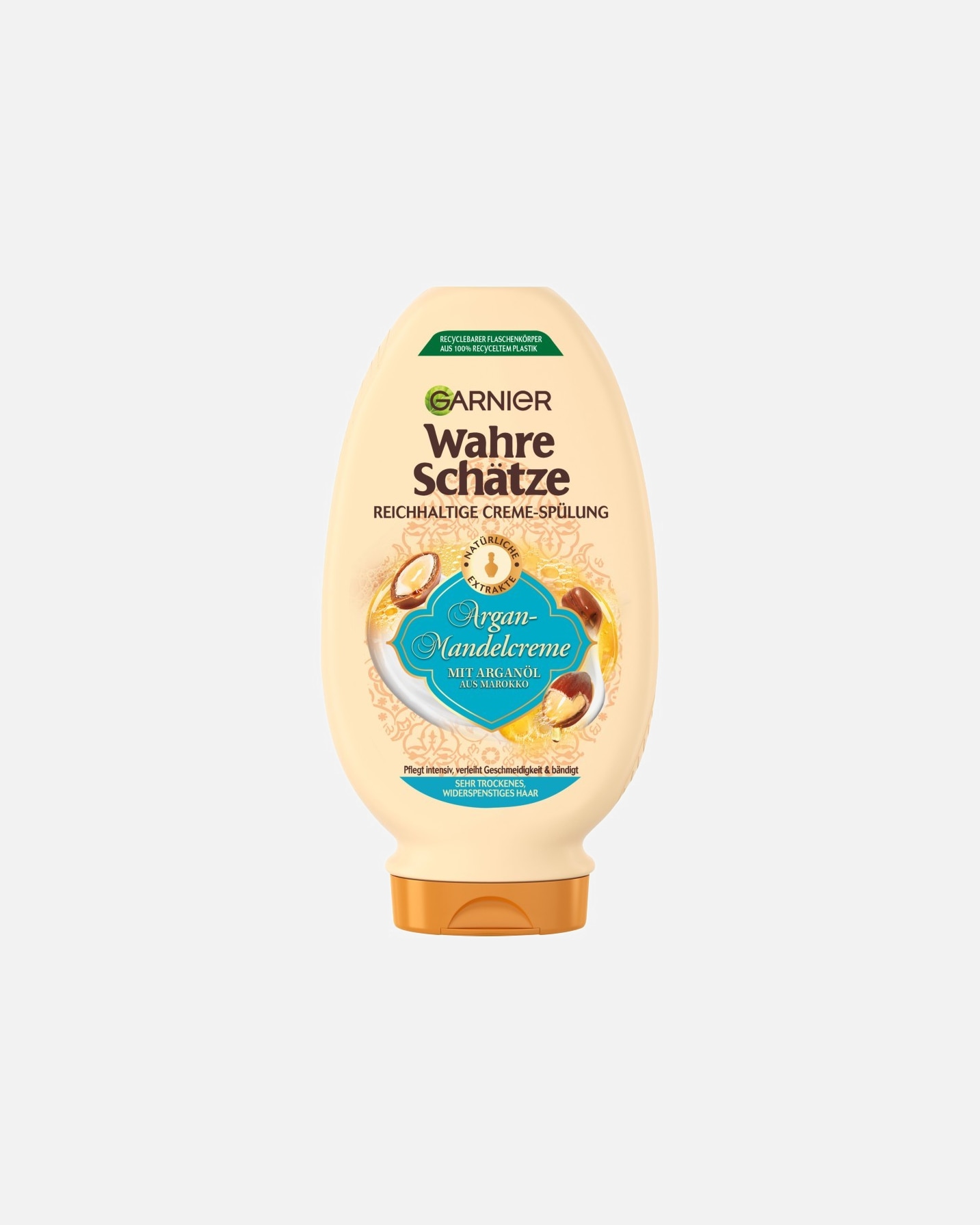 Conditioner für Unisex Garnier Wahre Schätze Reichhaltige Creme-Spülung Argan-Mandelcreme 250 ml