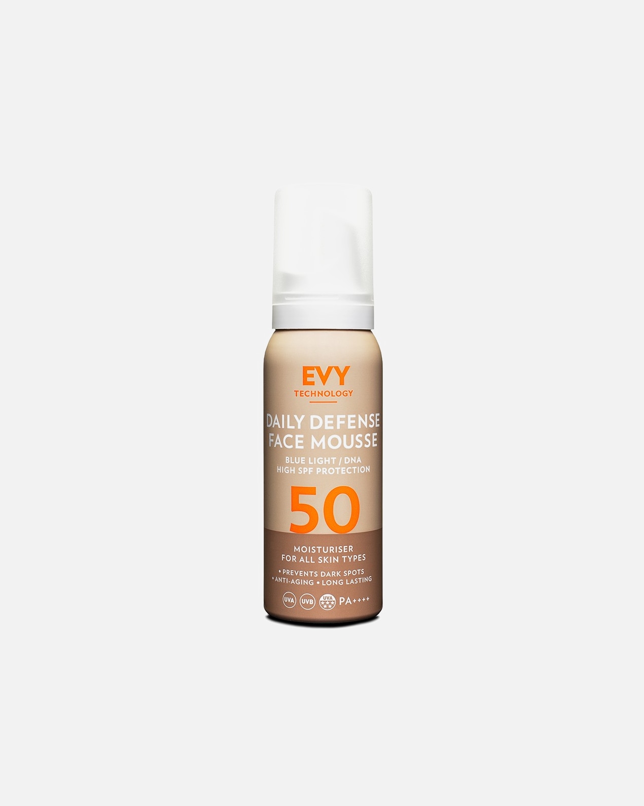 Crème solaire for UnisexeEVY TECHNOLOGYDaily Defense Mousse Visage Spf 5075 ml