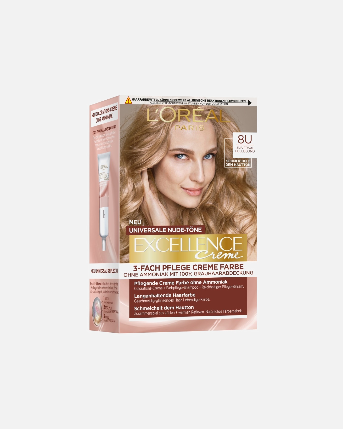 Haarfarbe für Unisex L’Oréal Paris Excellence Creme Universale Nude-Töne 8U - HELLBOND