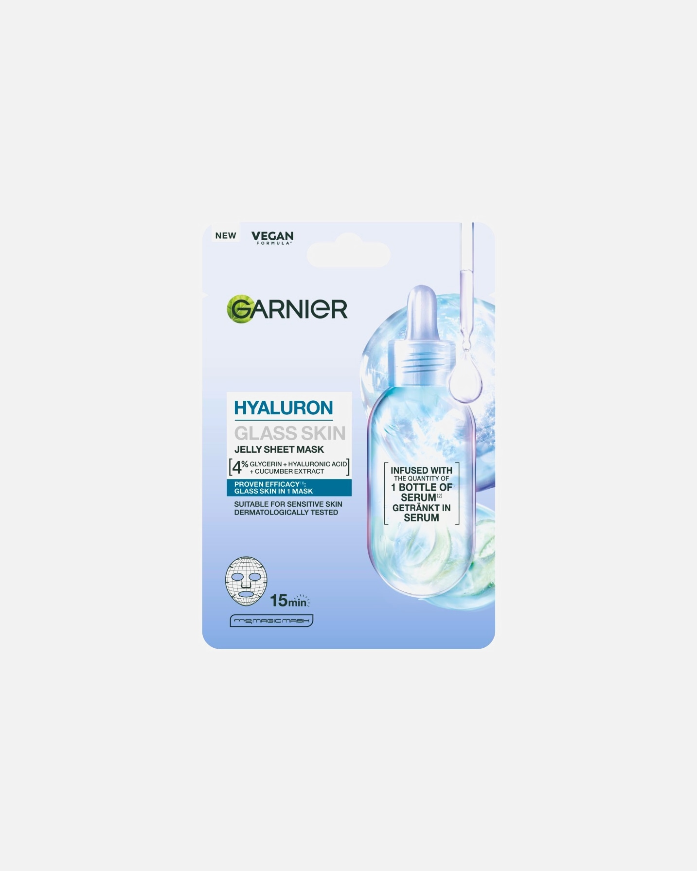 Masque tissu for UnisexeGarnierSkin Active27 Grammes