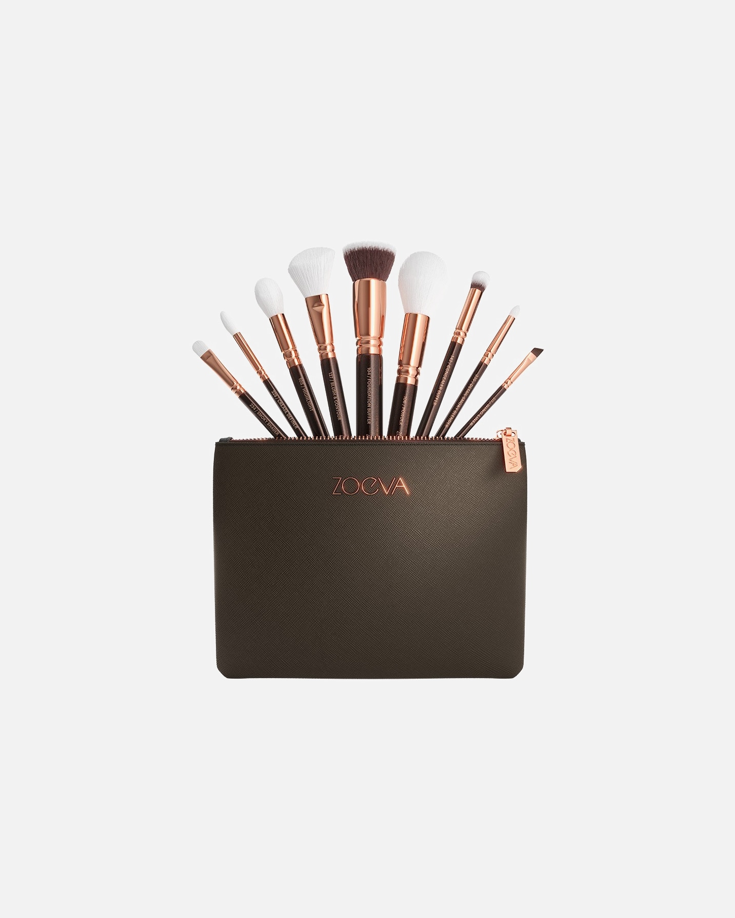 Kit de pinceaux for UnisexeZOEVATHE COMPLETE BRUSH SET (ROSÈ GOLDEN EDITION)9 pinceaux + 1 sac 24.0cm x 18.0cm