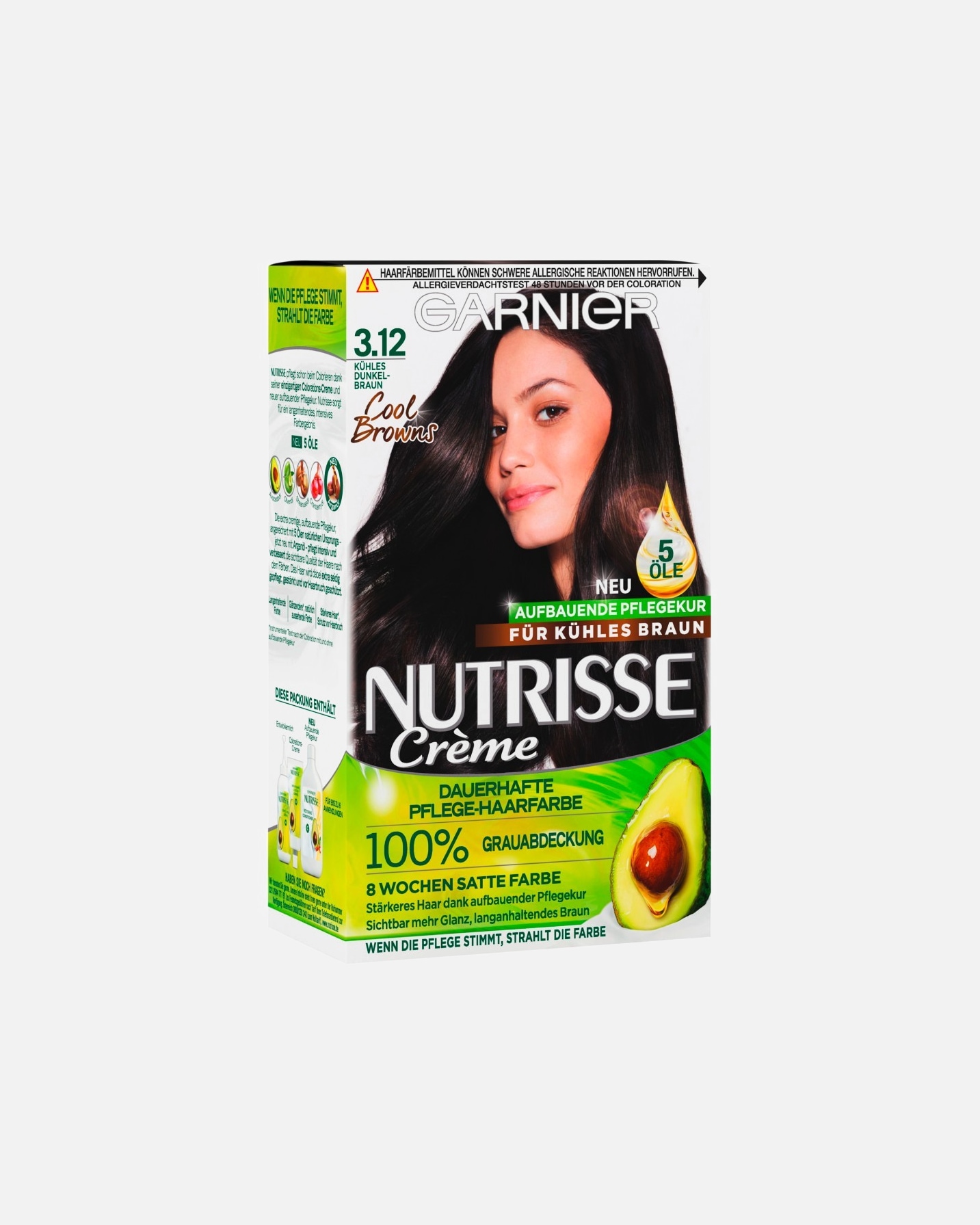 Coloration cheveux for FemmeGarnierNutrissecrème3 15 - KÜHLES DUNKELBRAUN