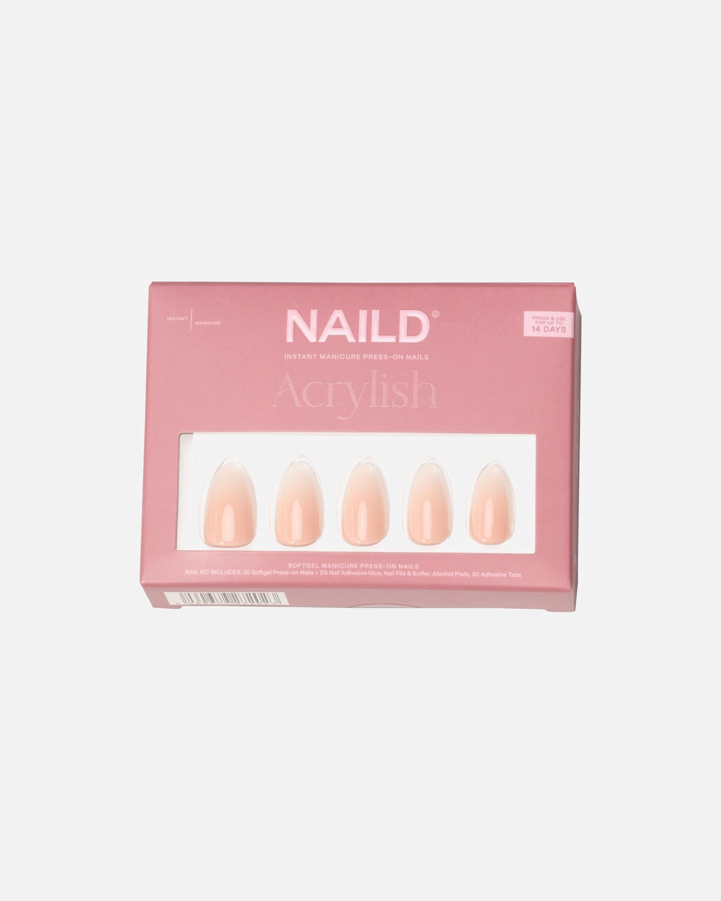 Kunstnägel für Unisex NAILD Milkshake Almond Softgel Press On Nails 1 Stück