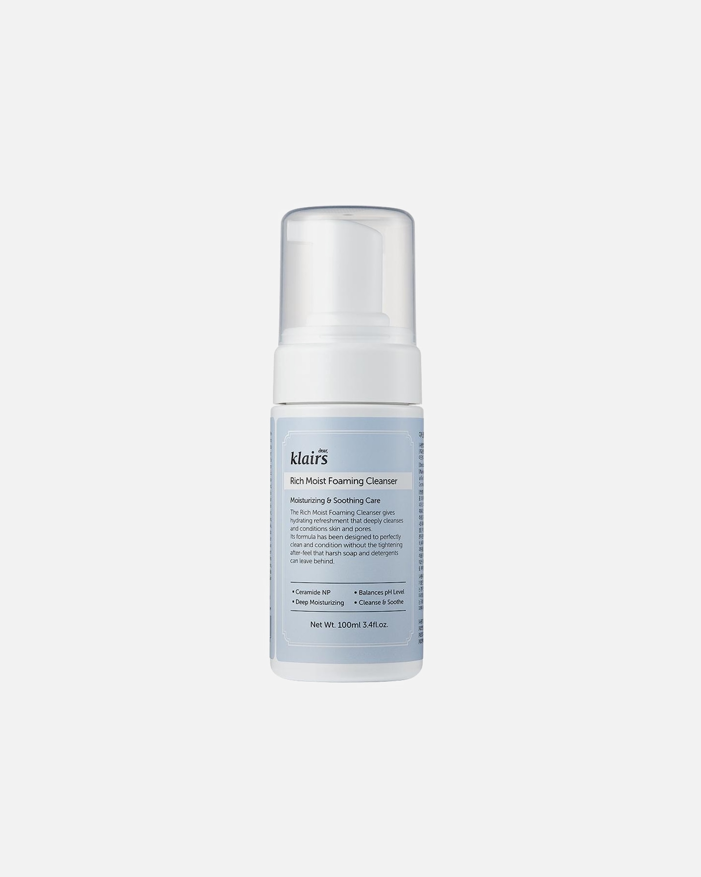 Crème nettoyante for UnisexeDear KlairsRich MoistNettoyant moussant riche et hydratant100 ml