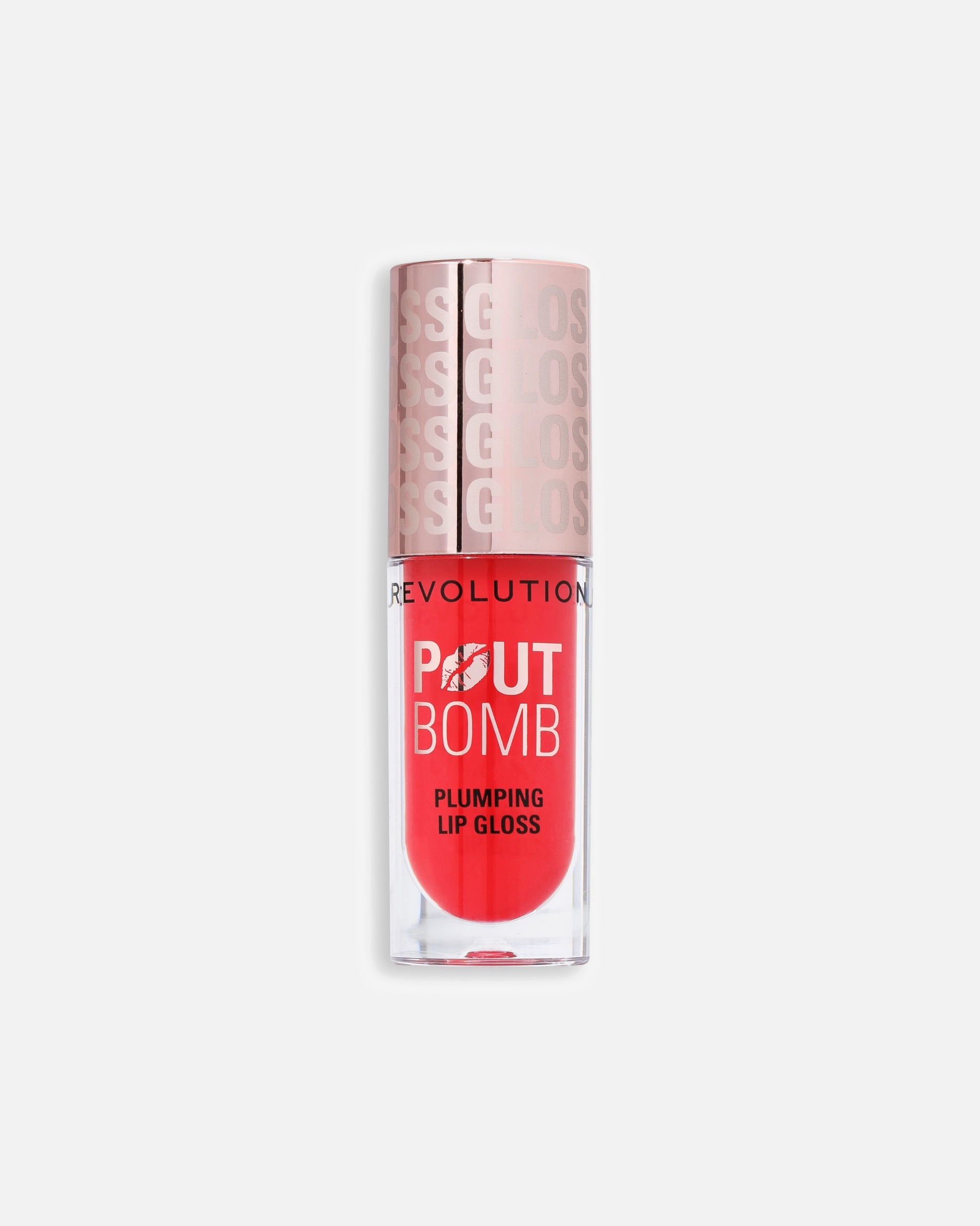 Lipgloss für Unisex REVOLUTION Pout Bomb Plumping Gloss Milky Sheer Holo Cherry Sheer Red