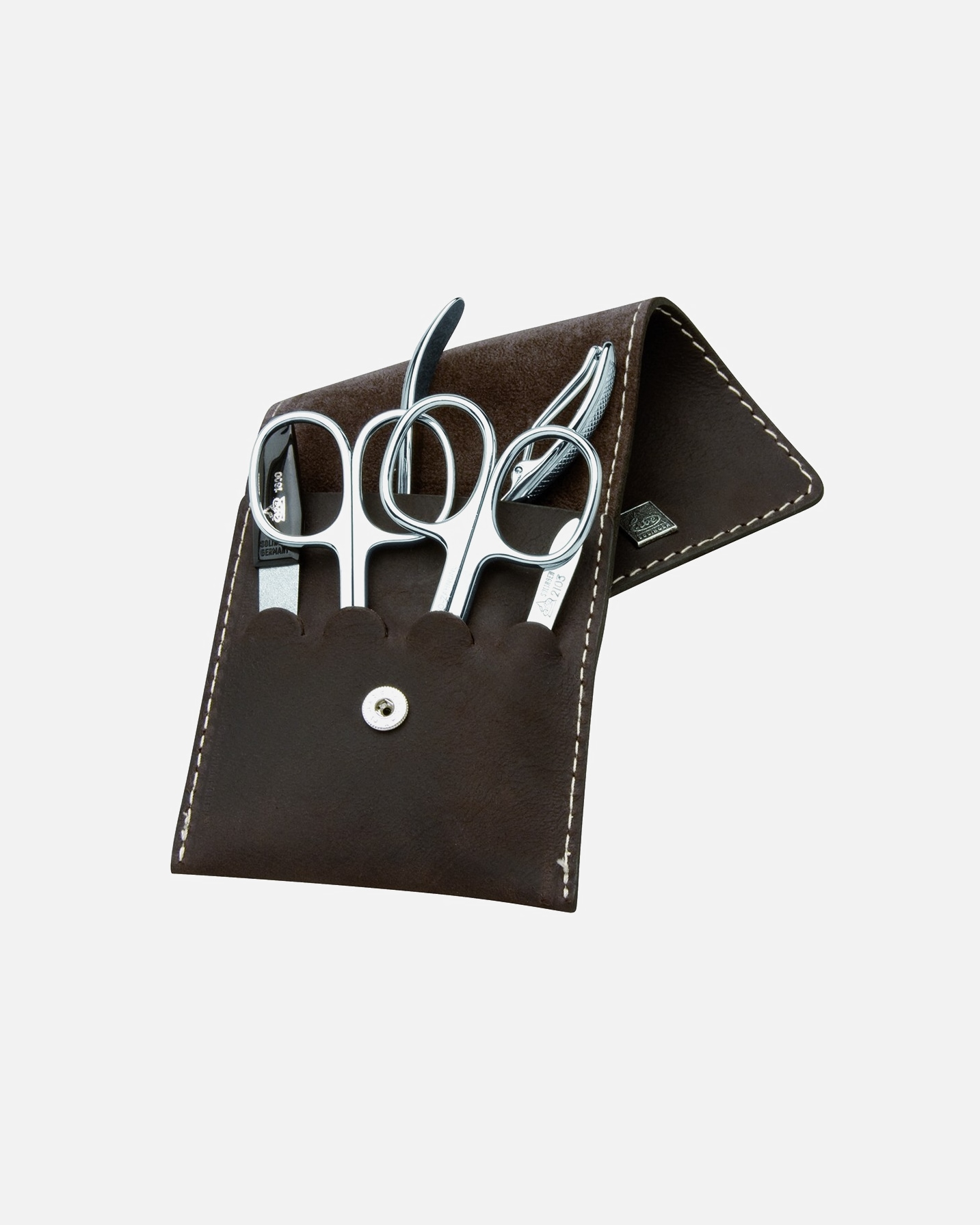 Etui für Unisex ERBE Maniküre Set Taschen-Etui Serie "Mountain Bear", braun, 5-tlg. 1 Stück