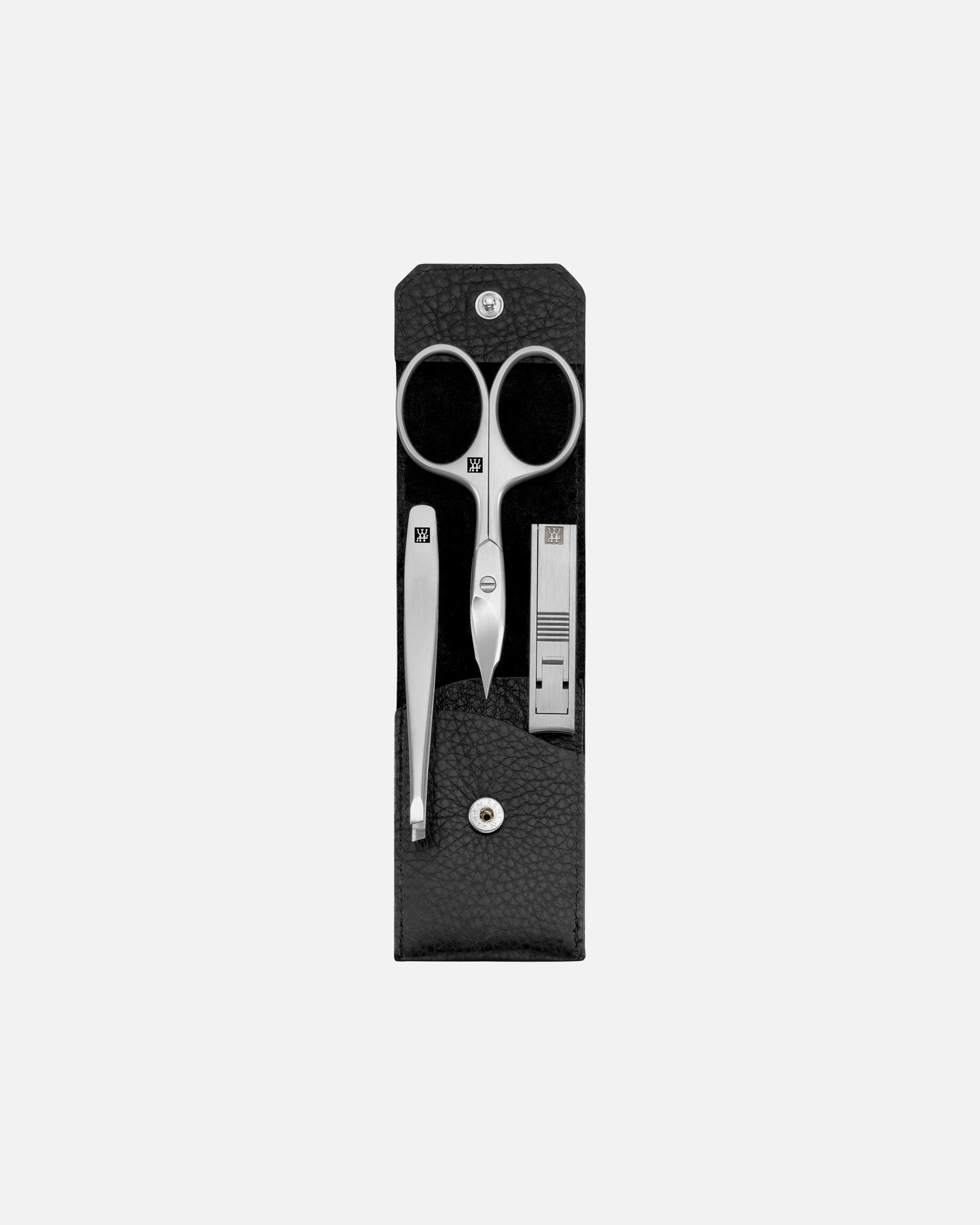 Kit de soins pour les ongles for UnisexeZWILLING BeautyÉtui de poche, cuir de vachette, noir, 3 pcs.1 unité