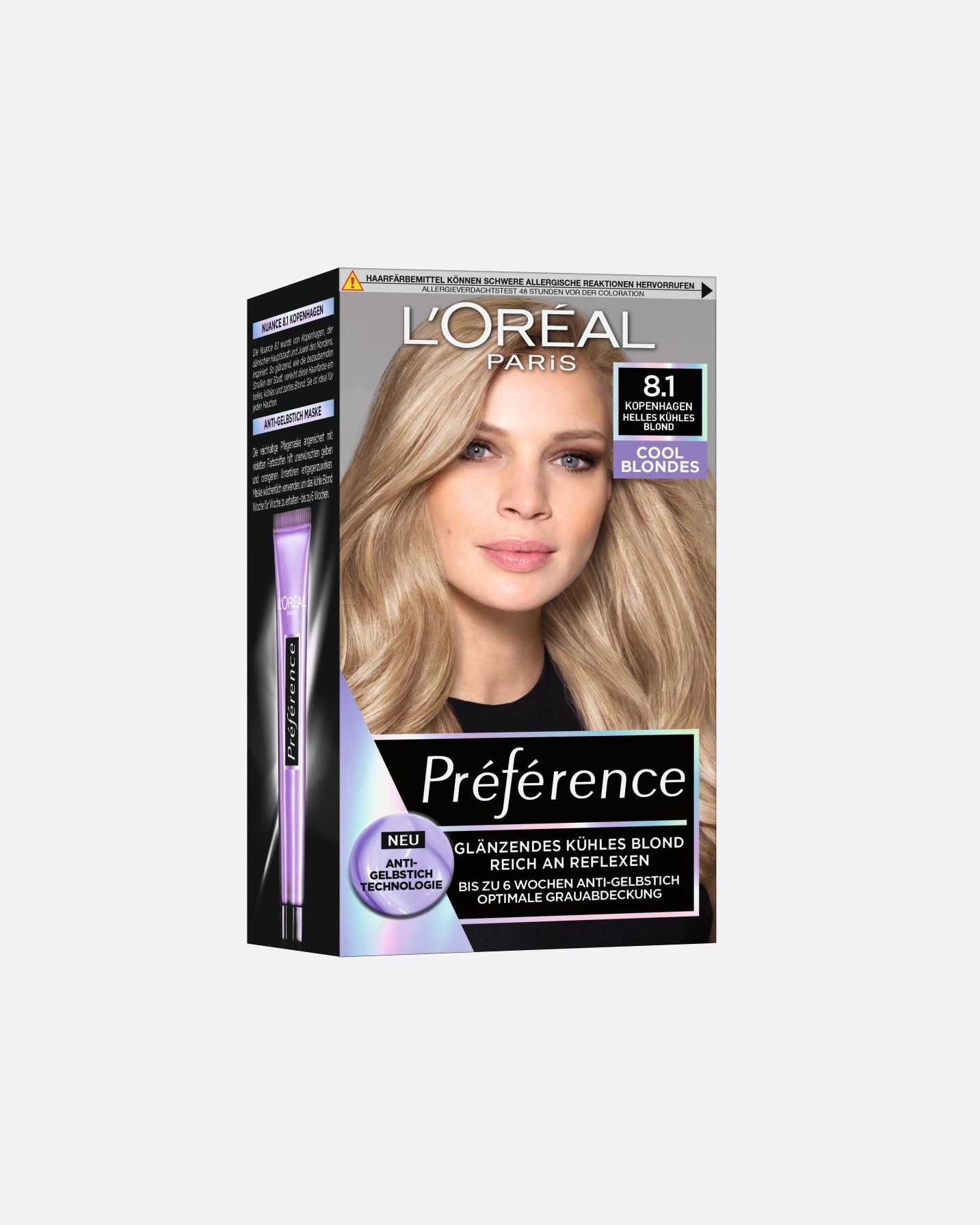 Coloration cheveux for FemmeL’Oréal ParisPreferenceCool BlondesHelles kühles Blond 8.1