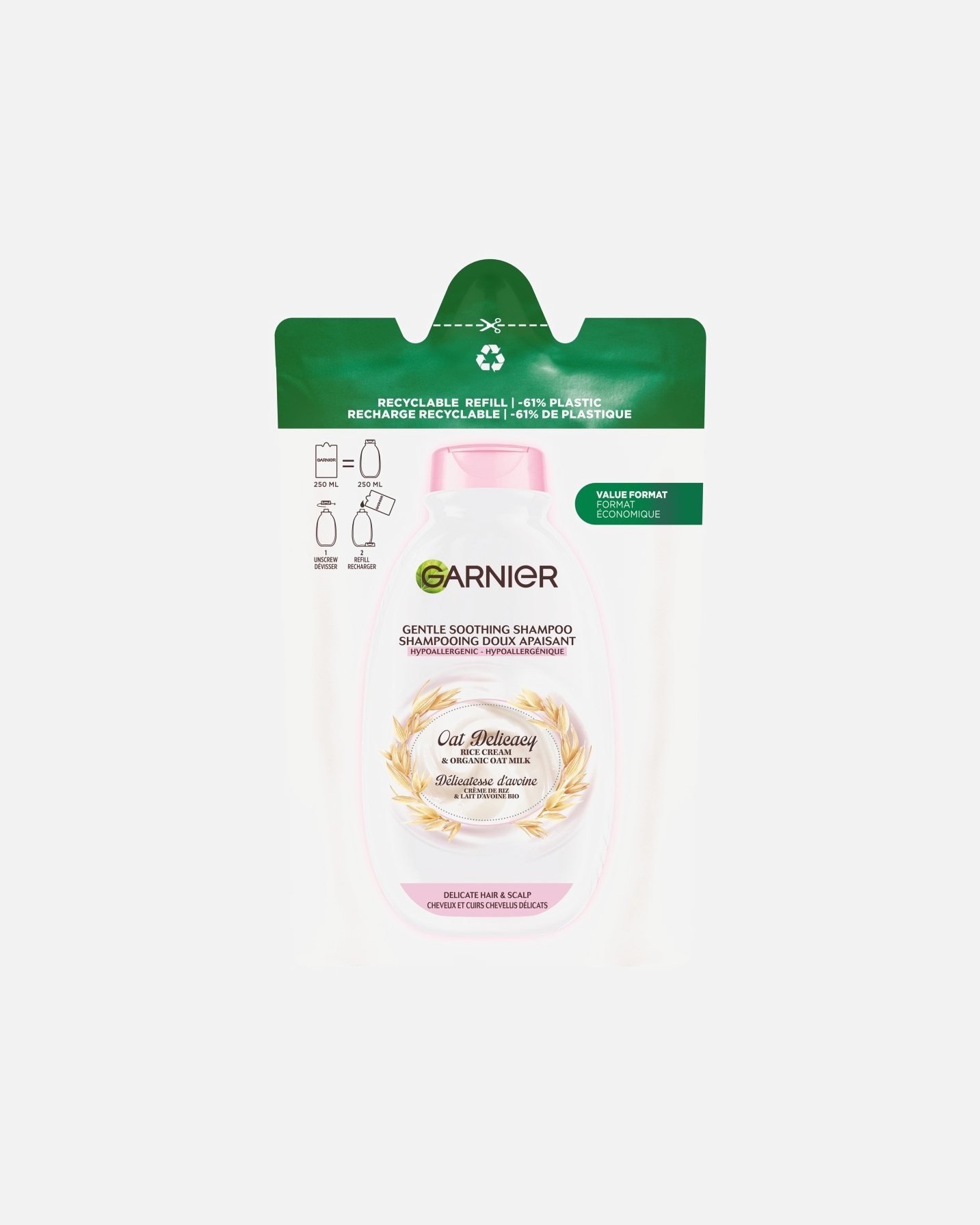 Shampoo für Unisex Garnier Wahre Schätze Sanfte Hafermilch 250 ml