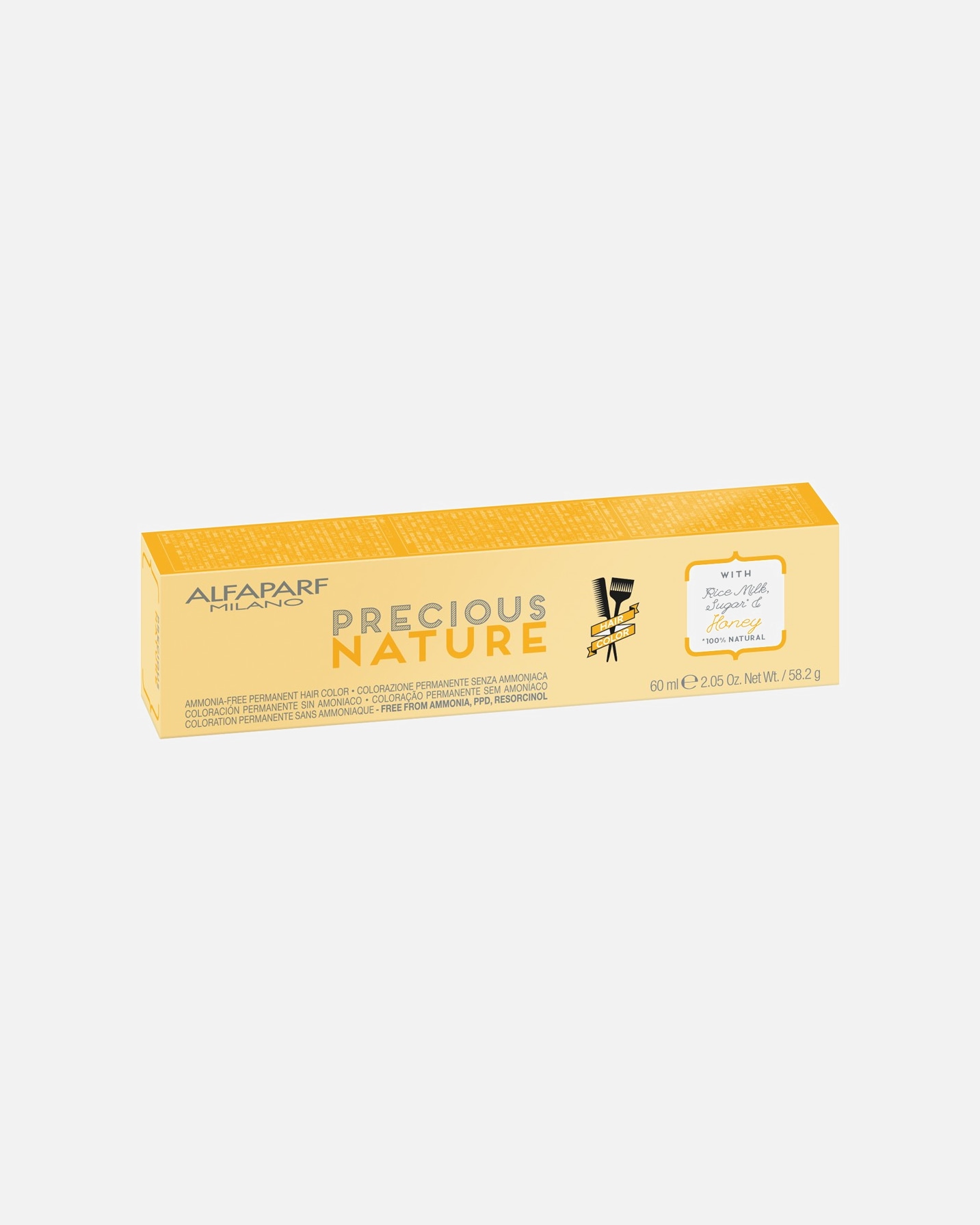 Haarfarbe für Unisex ALFAPARF MILANO Precious Nature Honey 7.13 - MITTELBLOND GOLD