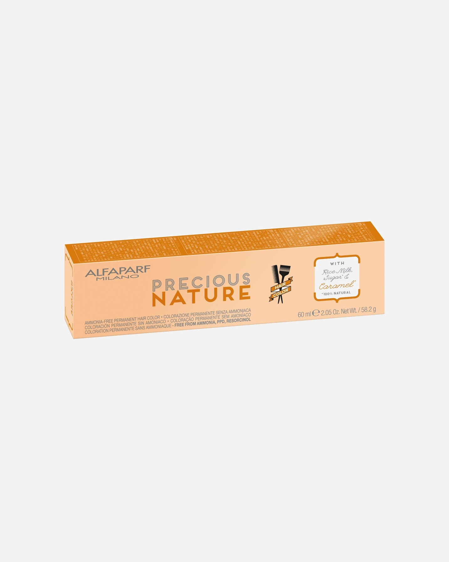 Haarfarbe für Unisex ALFAPARF MILANO Precious Nature Hair Color Warme Brauntöne 7.53 - MITTELBLOND MAHAGONI GOLD