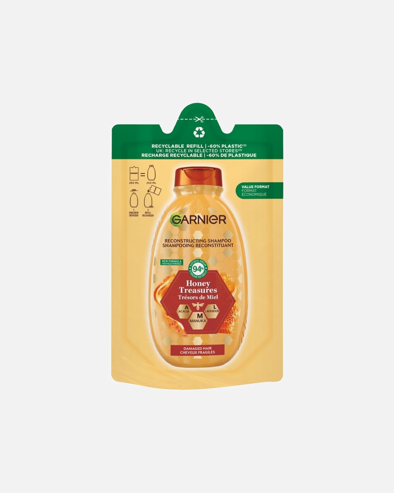 Shampoo für Unisex Garnier Wahre Schätze Honig Schätze reparierend 250 ml