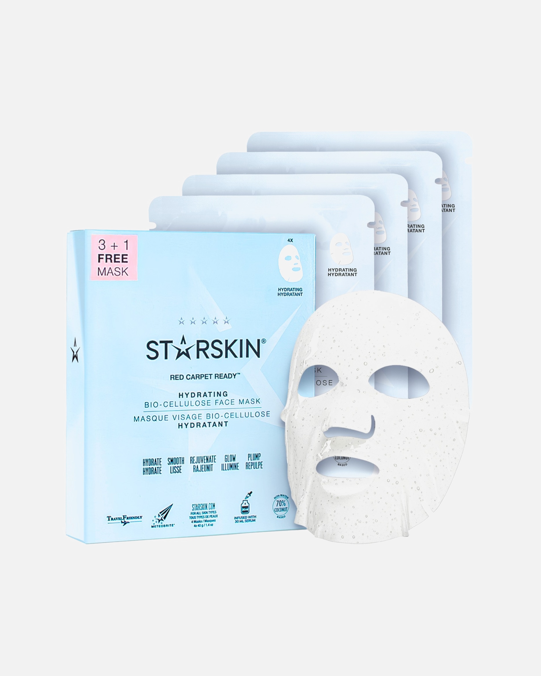 Tuchmaske für Weiblich STARSKIN ® Red Carpet Ready™ Hochwertiges Maskenset 1 Stk.