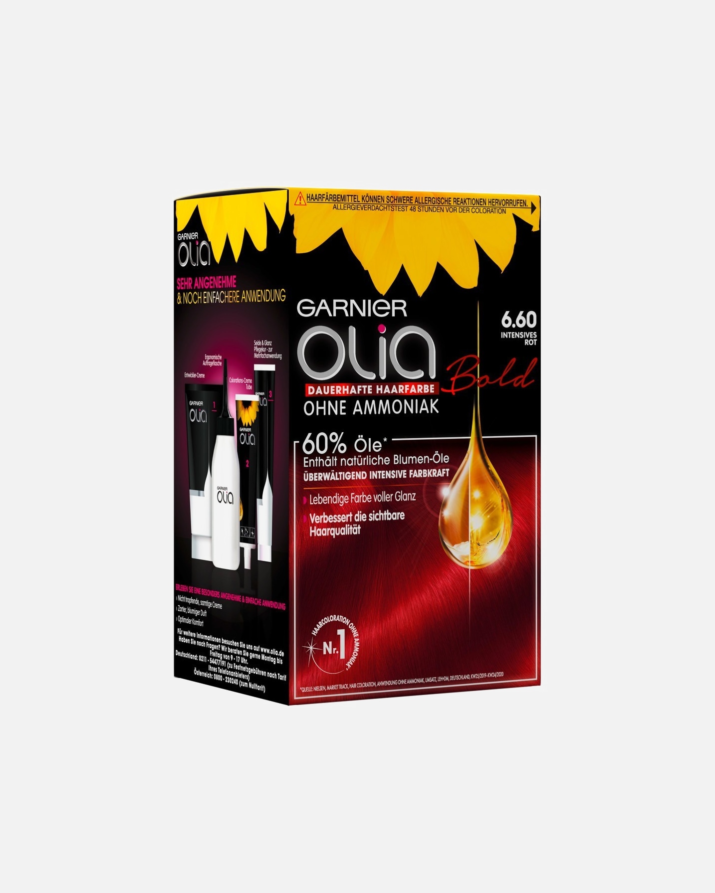 Haarfarbe für Unisex Garnier Olia Intensivcoloration 6.60 - Intensiv Rot