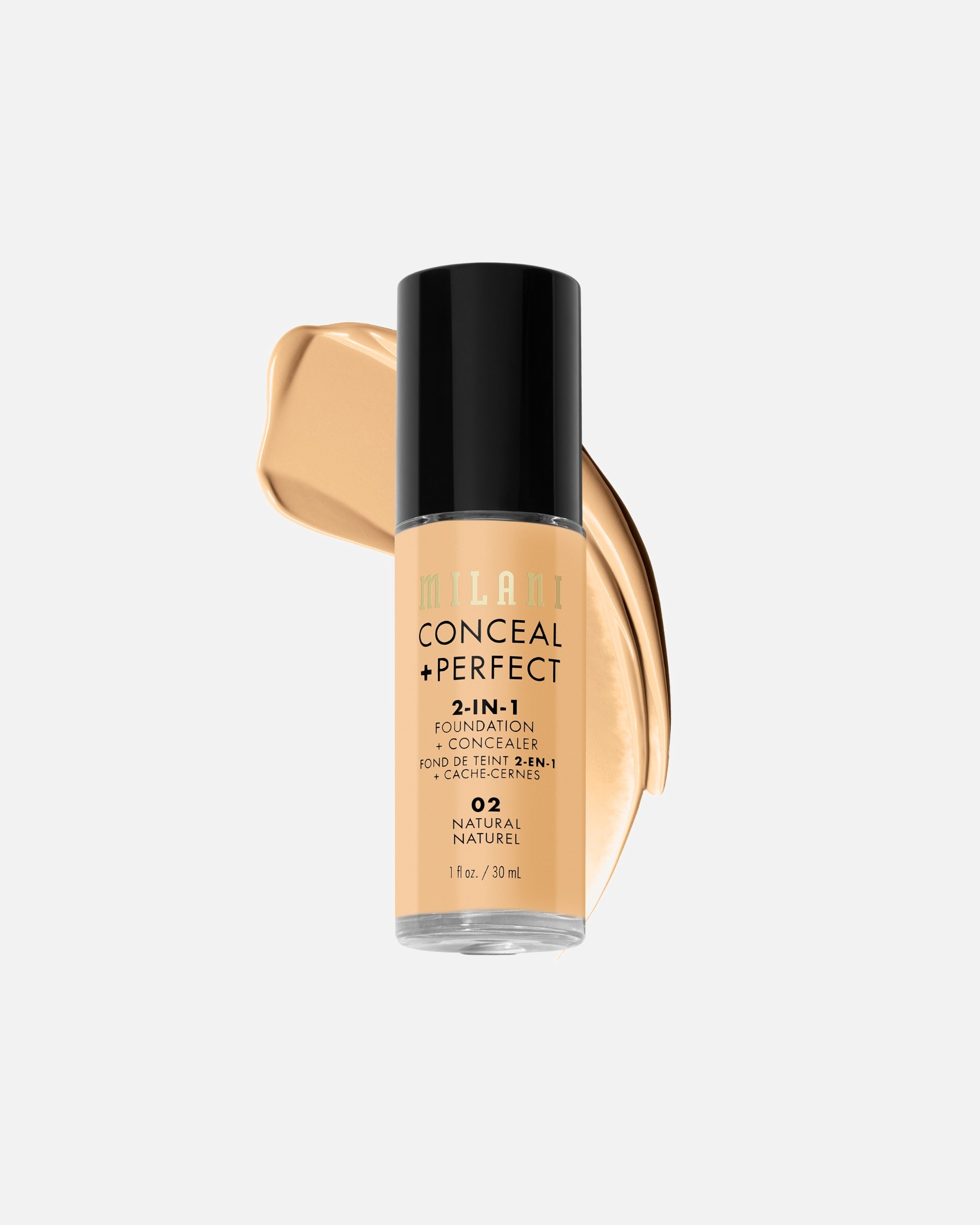 Foundation für Unisex Milani Conceal + Perfect 2in1 Natural/ 02