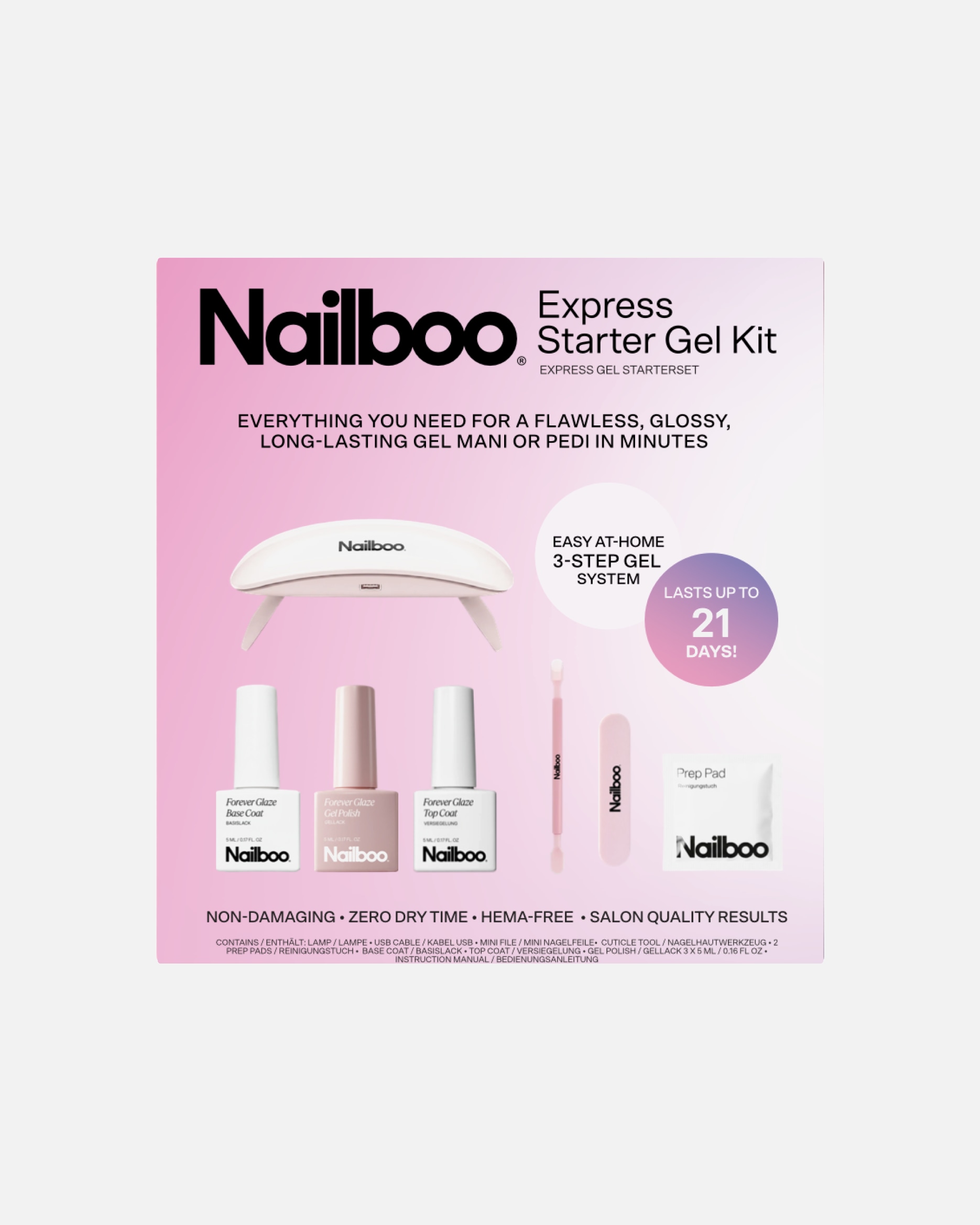 Nagellack-Set für Unisex Nailboo Default Brand Line Express Starter Gel Kit 1 Stück