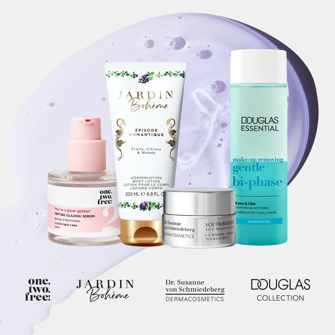 Entdecken Sie eine kuratierte Auswahl an Beauty-Essentials, darunter Seren, Lotionen und Make-up-Entferner von Top-Marken wie Jardin Bohème, Douglas und Dr. Susanne von Schmiedeberg.