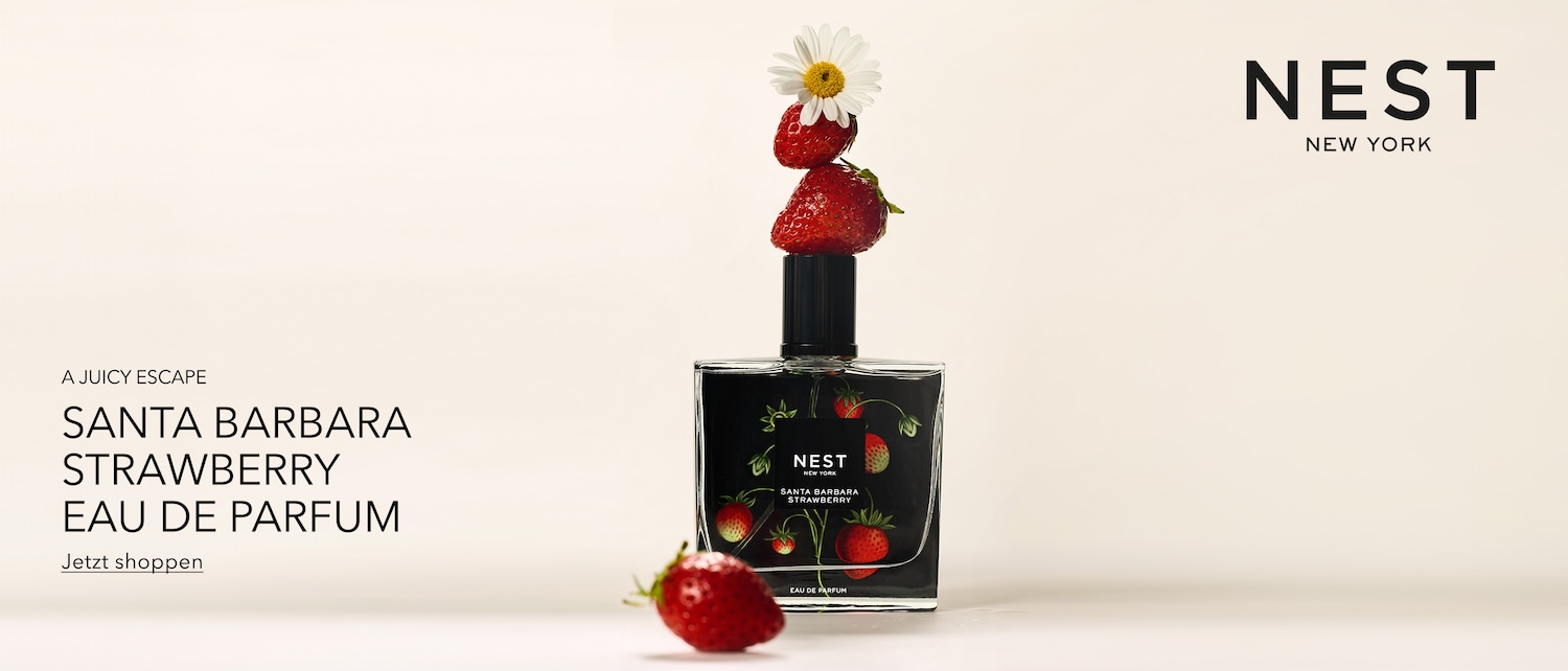Entdecken Sie Nest New Yorks Santa Barbara Strawberry Eau de Parfum, ein Duft, der die Essenz eines saftigen Ausflugs einfängt; jetzt shoppen!