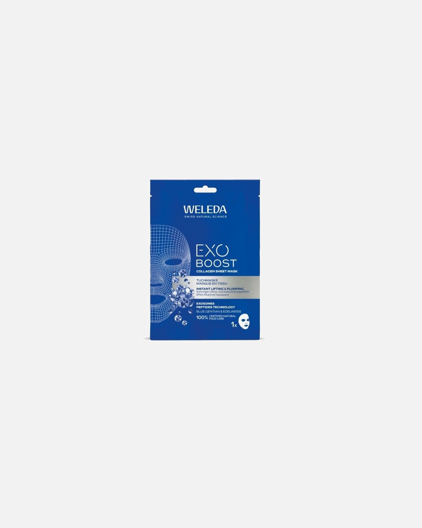 Tuchmaske für Weiblich Weleda Exo Boost Blauer Enzian & Edelweiss 20 ml