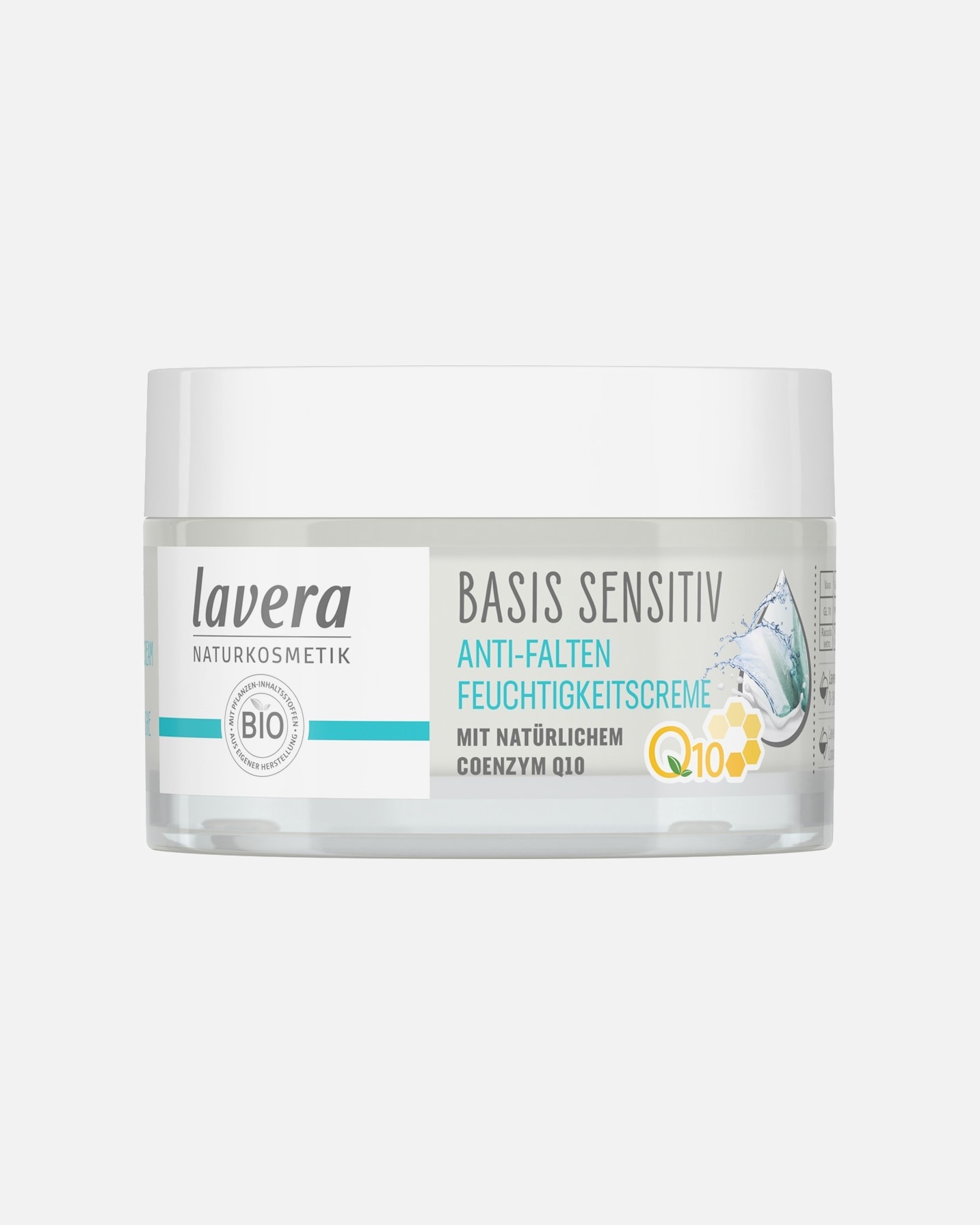 Gesichtscreme für Unisex lavera Basis Sensitive Anti-Falten Feuchtigkeitscreme Q10 50 ml