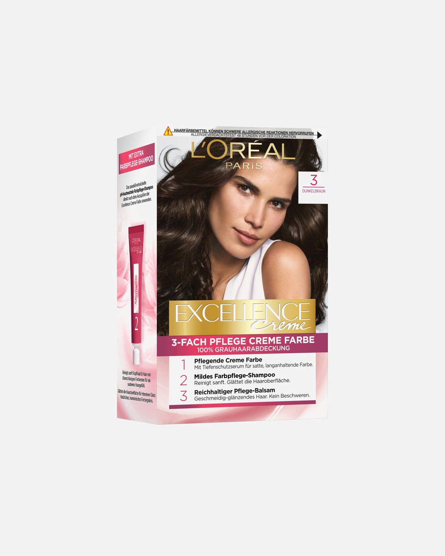 Haarfarbe für Weiblich L’Oréal Paris Excellence Crème Nr. 3 - Dunkelbraun