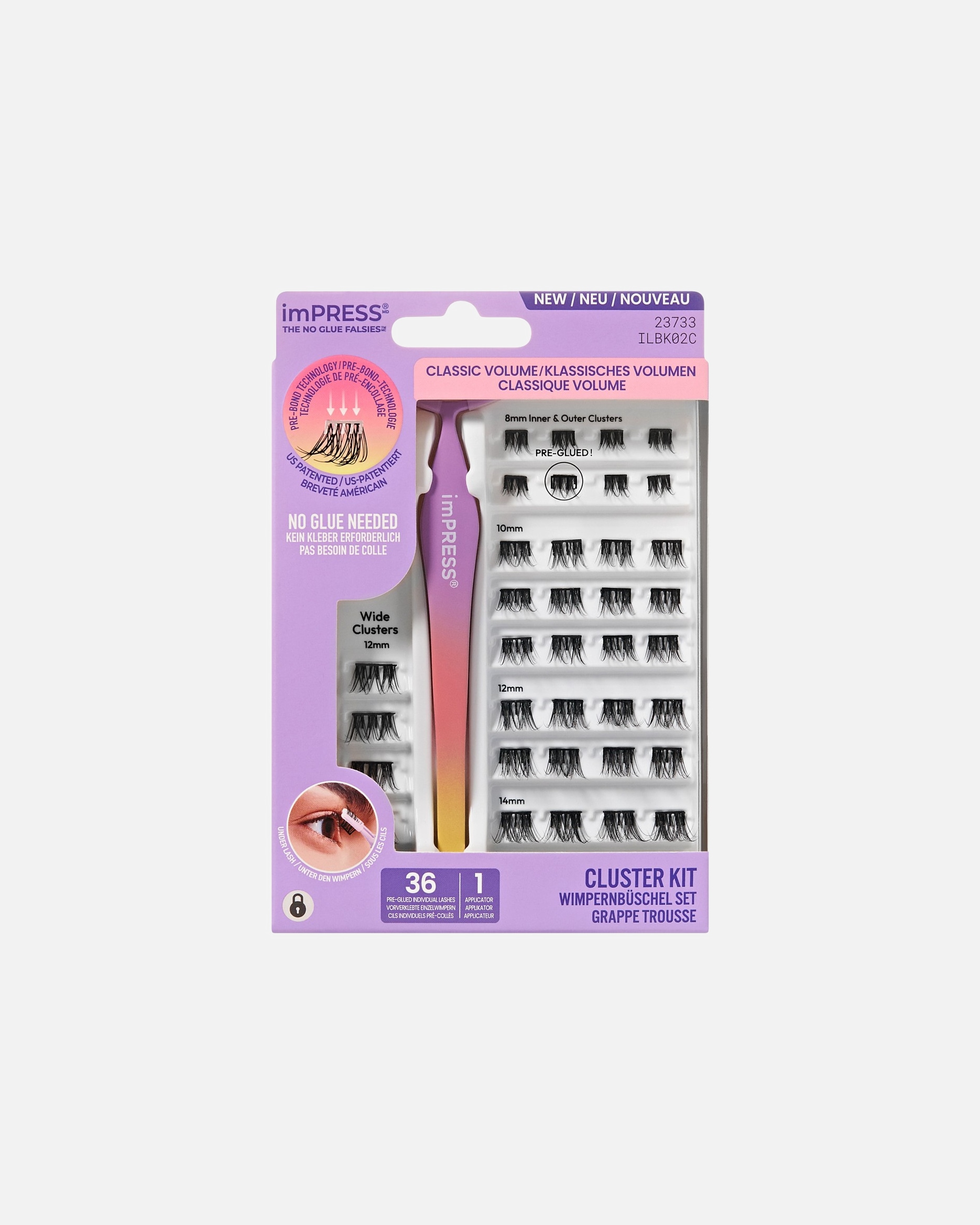 Künstliche Wimpern für Unisex KISS imPRESS Falsies - Volume 1 Stück