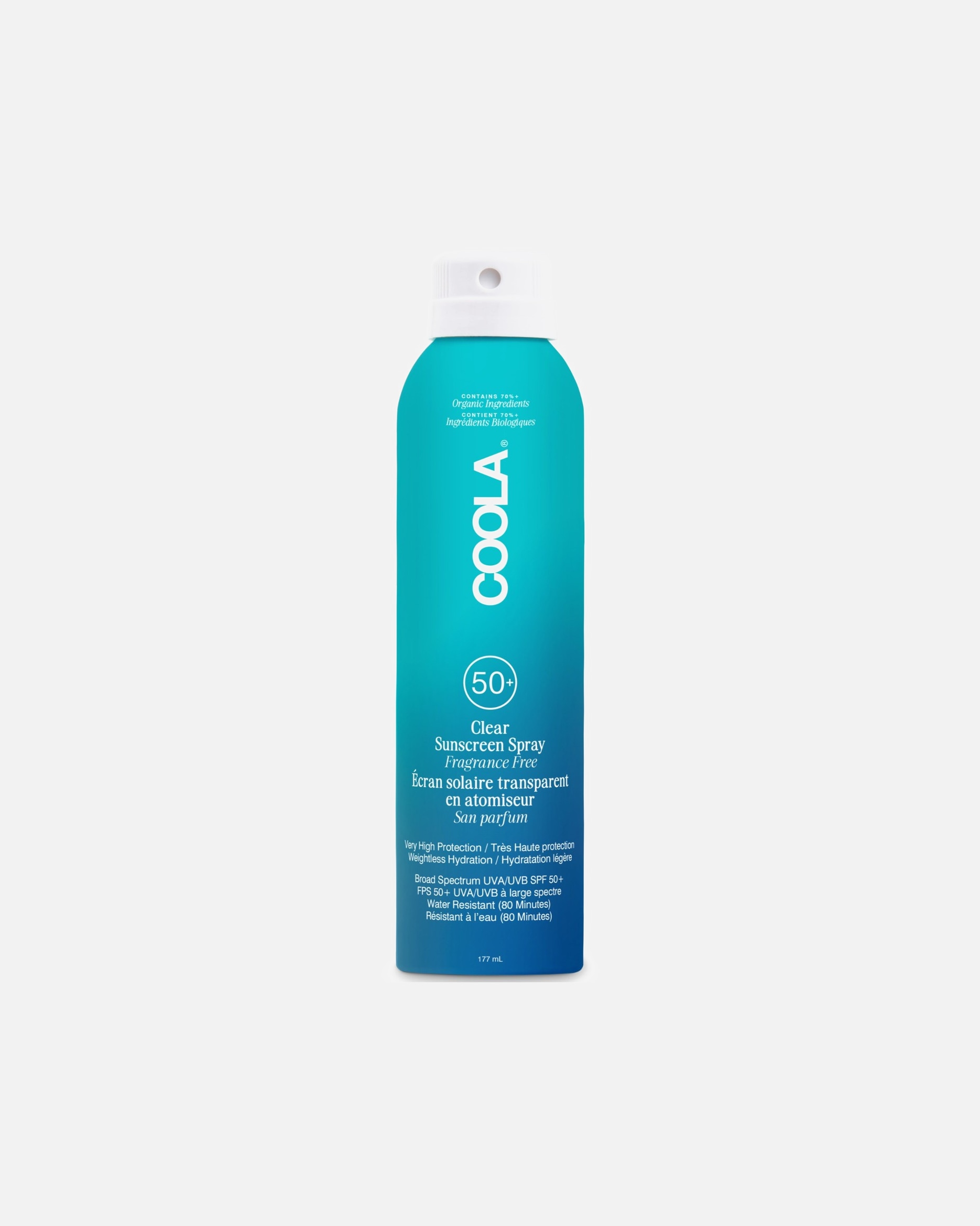 Sonnenspray für Unisex Coola Classic SPF 50 Unscented 177 ml