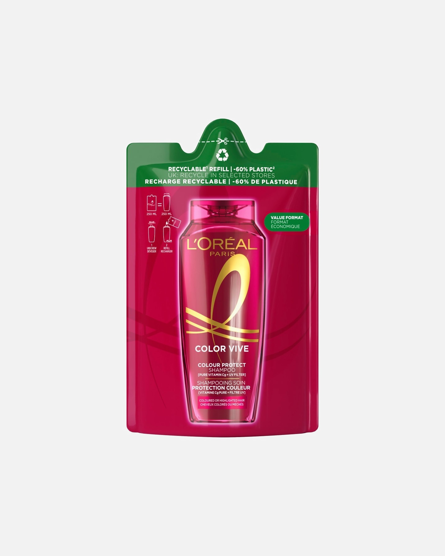 Shampooing for UnisexeL’Oréal ParisElseveColor Vive250 ml - Recharge