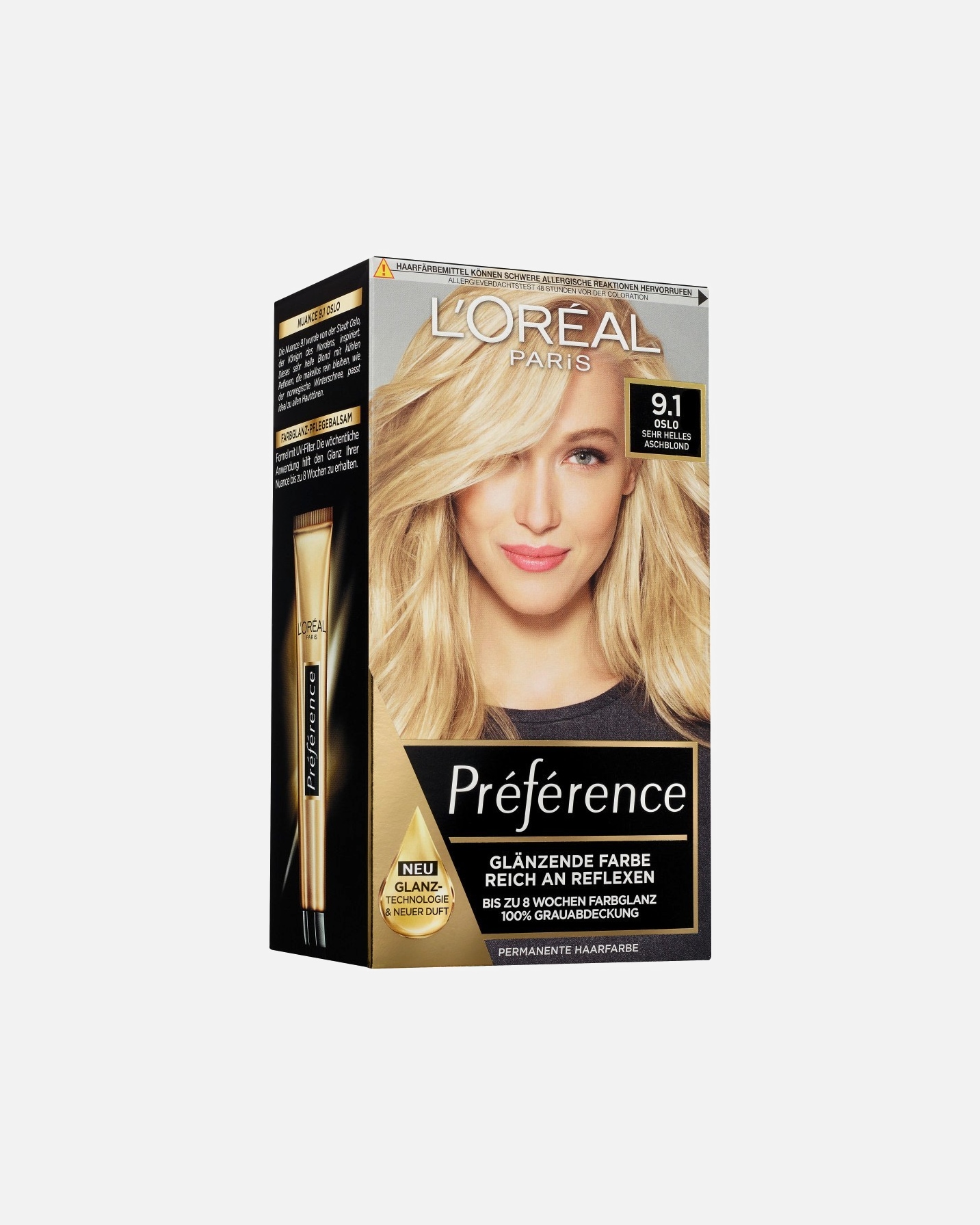 Haarfarbe für Unisex L’Oréal Paris Preference Nr. 9.1 - Sehr Helles Aschblond