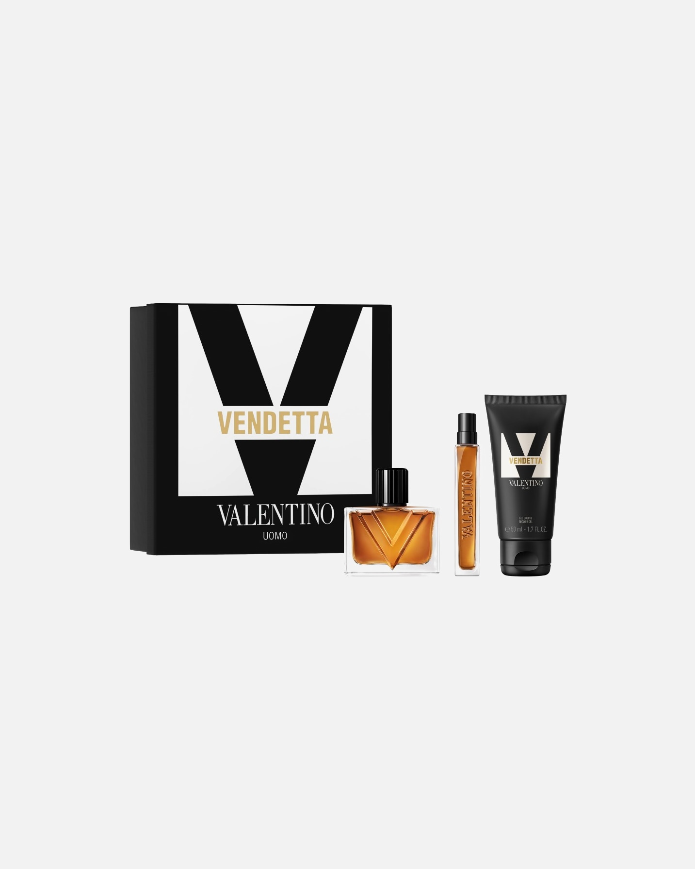 Duftset für Männlich Valentino Vendetta Uomo Eau de Parfum 50ml + 10 ml + Shower Gel 1 Stück