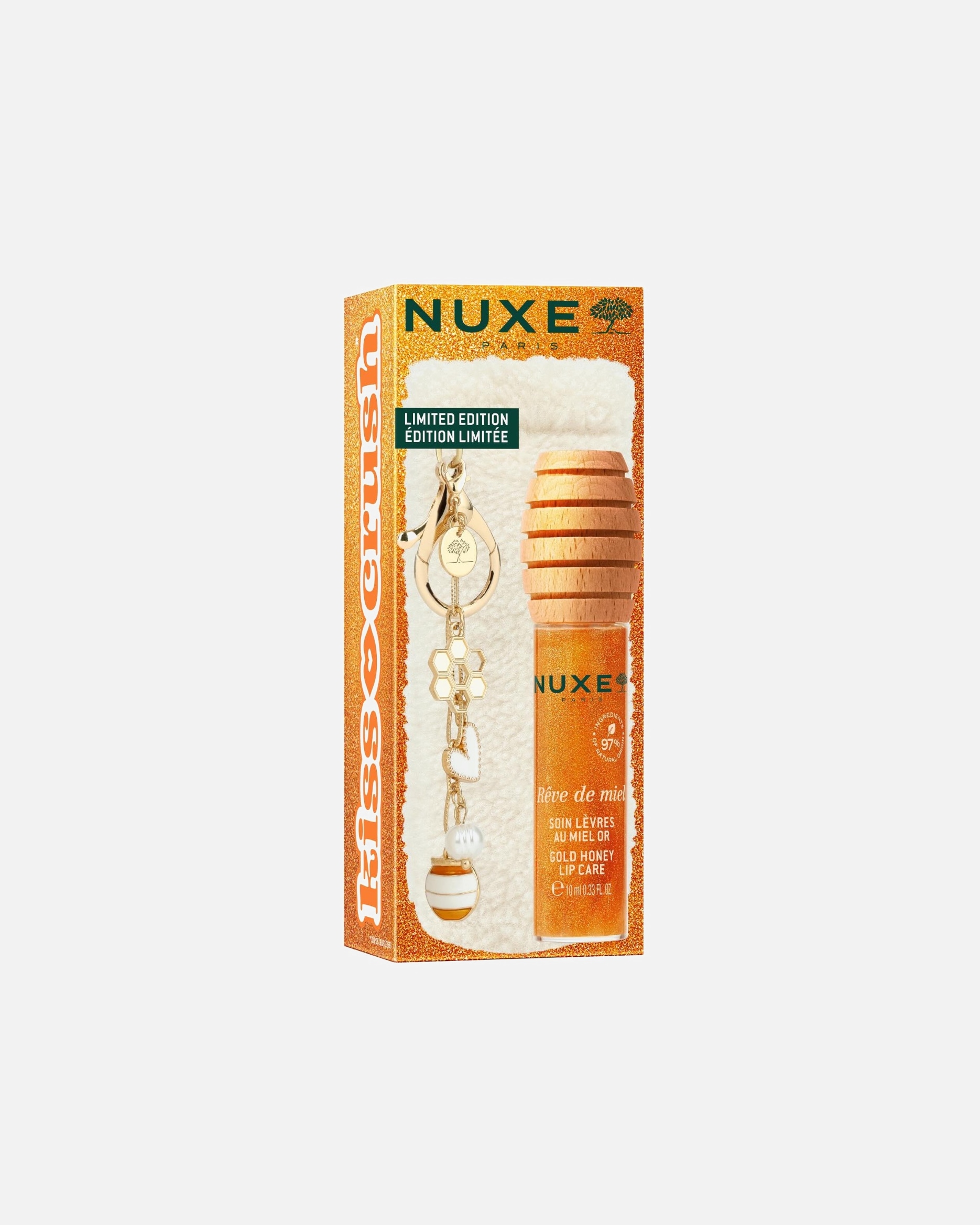 Lippenbalsam für Unisex NUXE Reve De Miel® Gold - Honig mit Etui und Charms 10 ml