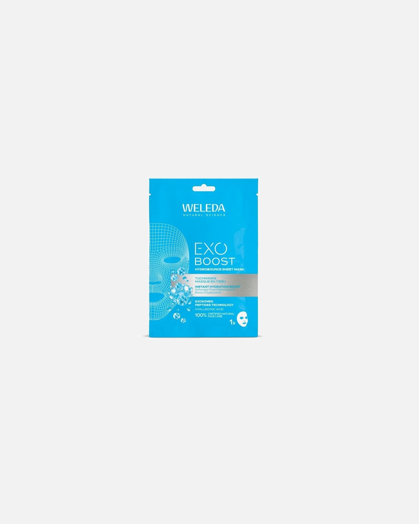 Tuchmaske für Weiblich Weleda Exo Boost Hydrobounce Feuchtigkeit 20 ml
