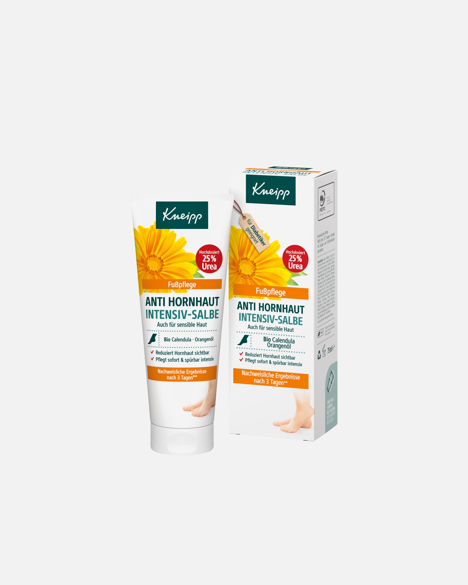 Fußcreme für Unisex Kneipp Anti Hornhaut Intensiv-Salbe 75 ml
