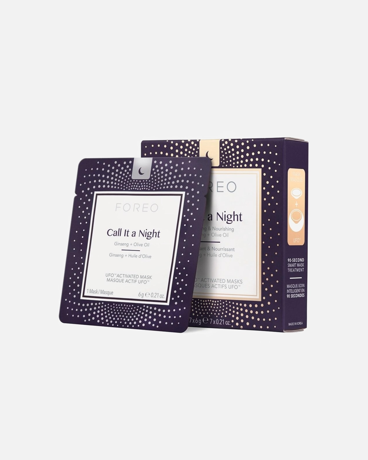 Feuchtigkeitsmaske für Unisex FOREO Skincare Ufo™ Mask Call It A Night - Maskenpads Für Ufo™ Tools 1 Stück