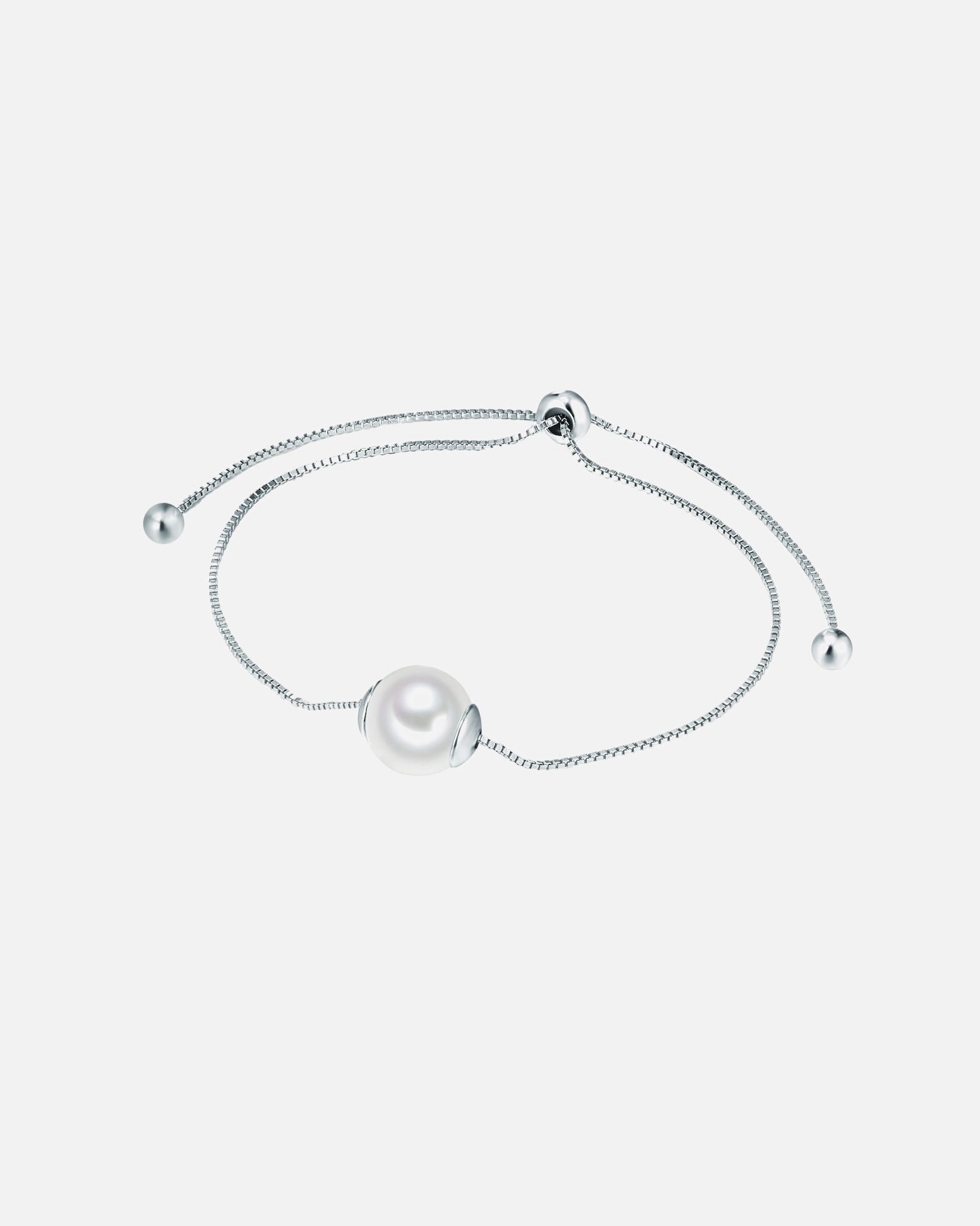 Bracelet for FemmeBracelet en perles Laiton Perles organiques en Argent16,0 - 22,0 cm, flexibel einstellbar