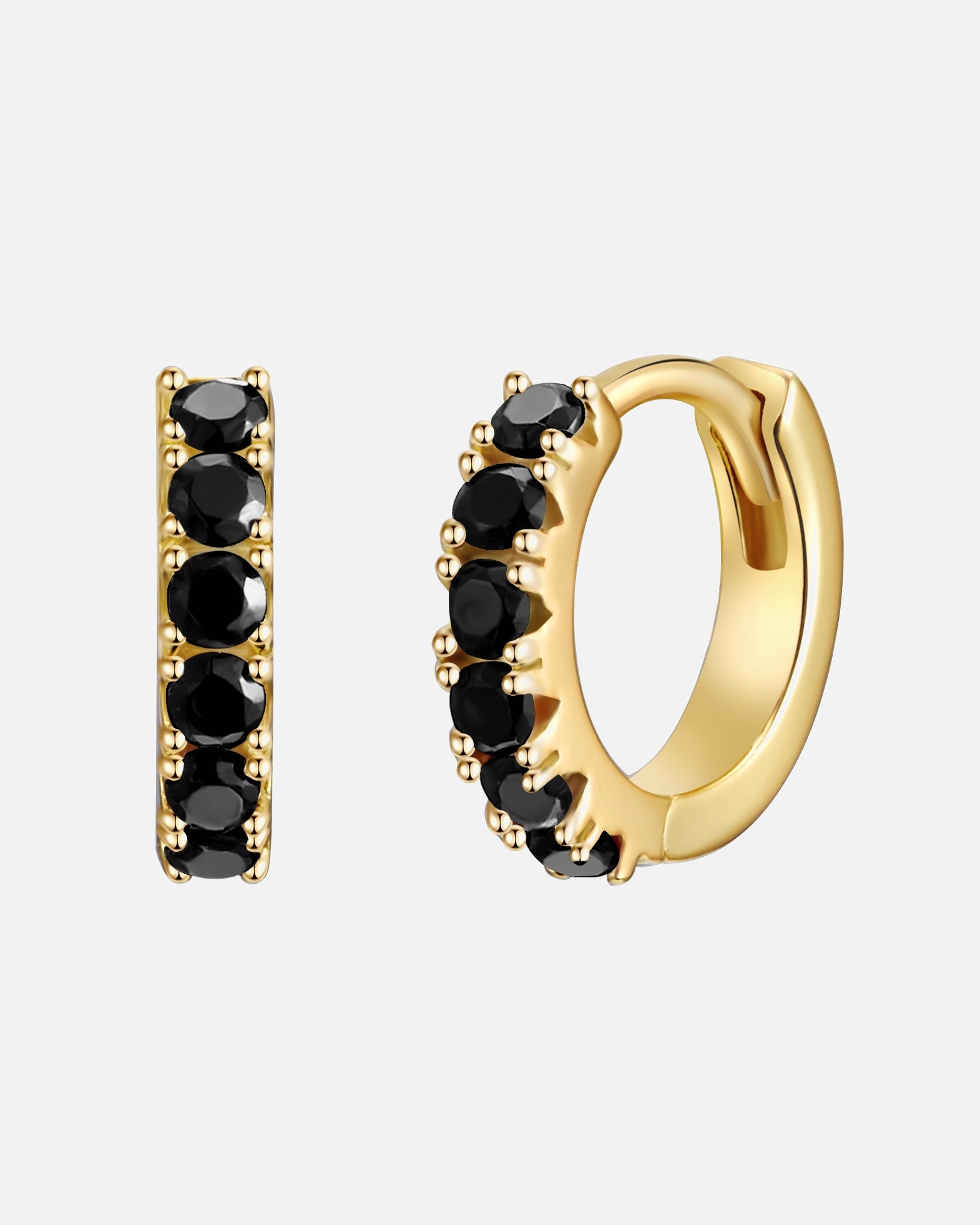 Créoles for FemmeCréoles en argent Argent sterling Oxyde de zirconium (CZ) en Or jaune10,8 mm