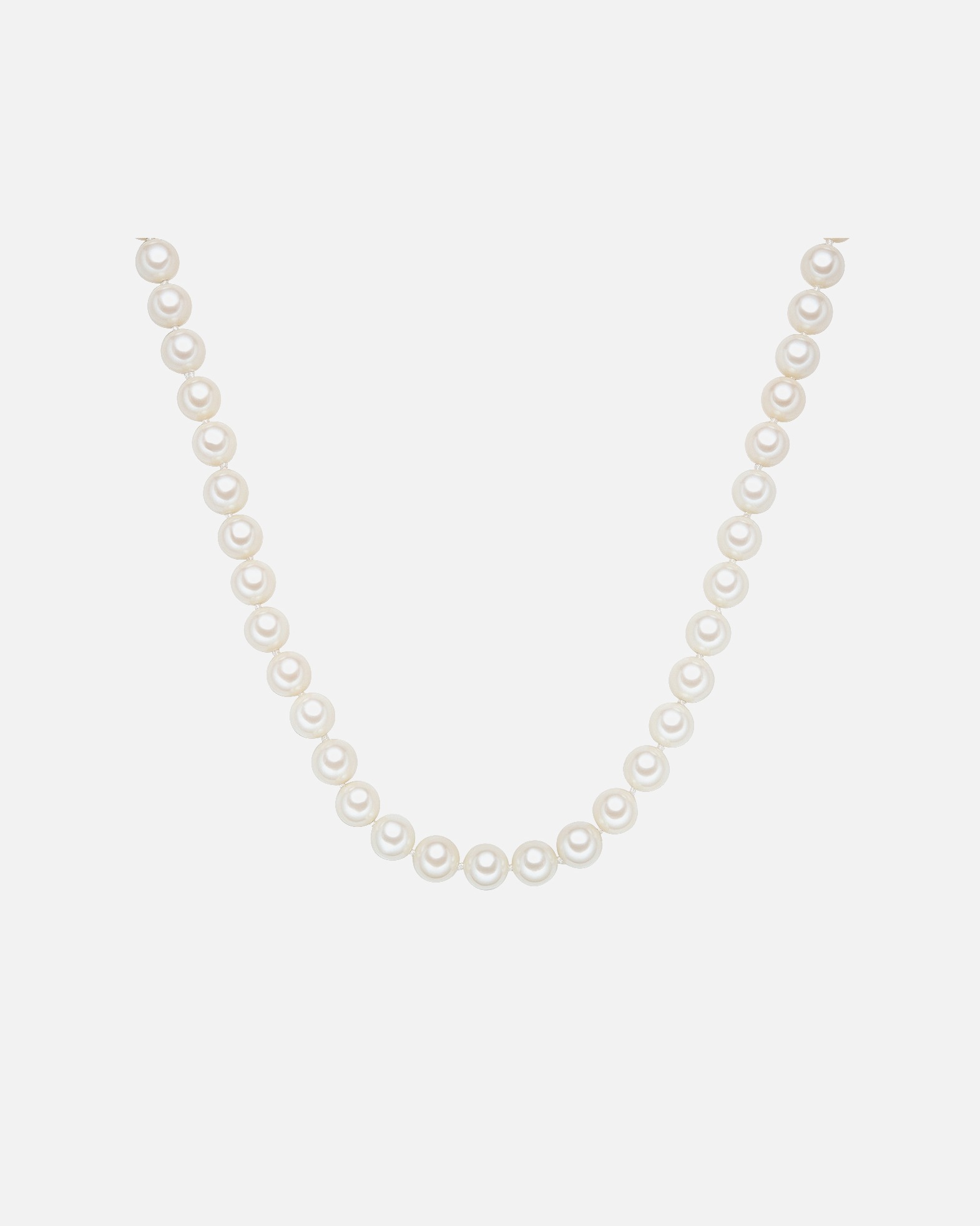 Collier for FemmeCollier de perles Perles organiques Perles organiques en Blanc60 cm + 5 cm