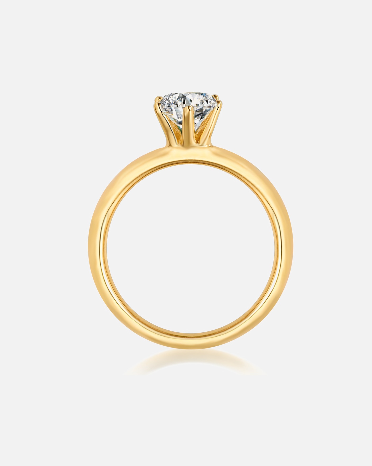 Bague for FemmeTrilaniBague en argent Argent sterling Oxyde de zirconium (CZ) en Or jaune54