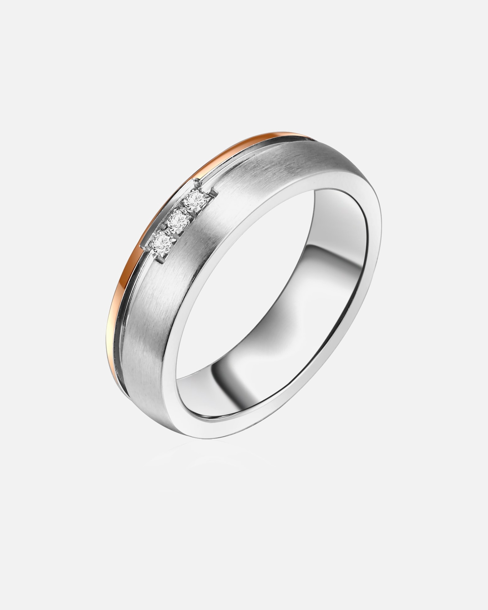 Bague for FemmeTrilaniBague en Acier inoxydable en Argent/or rose48