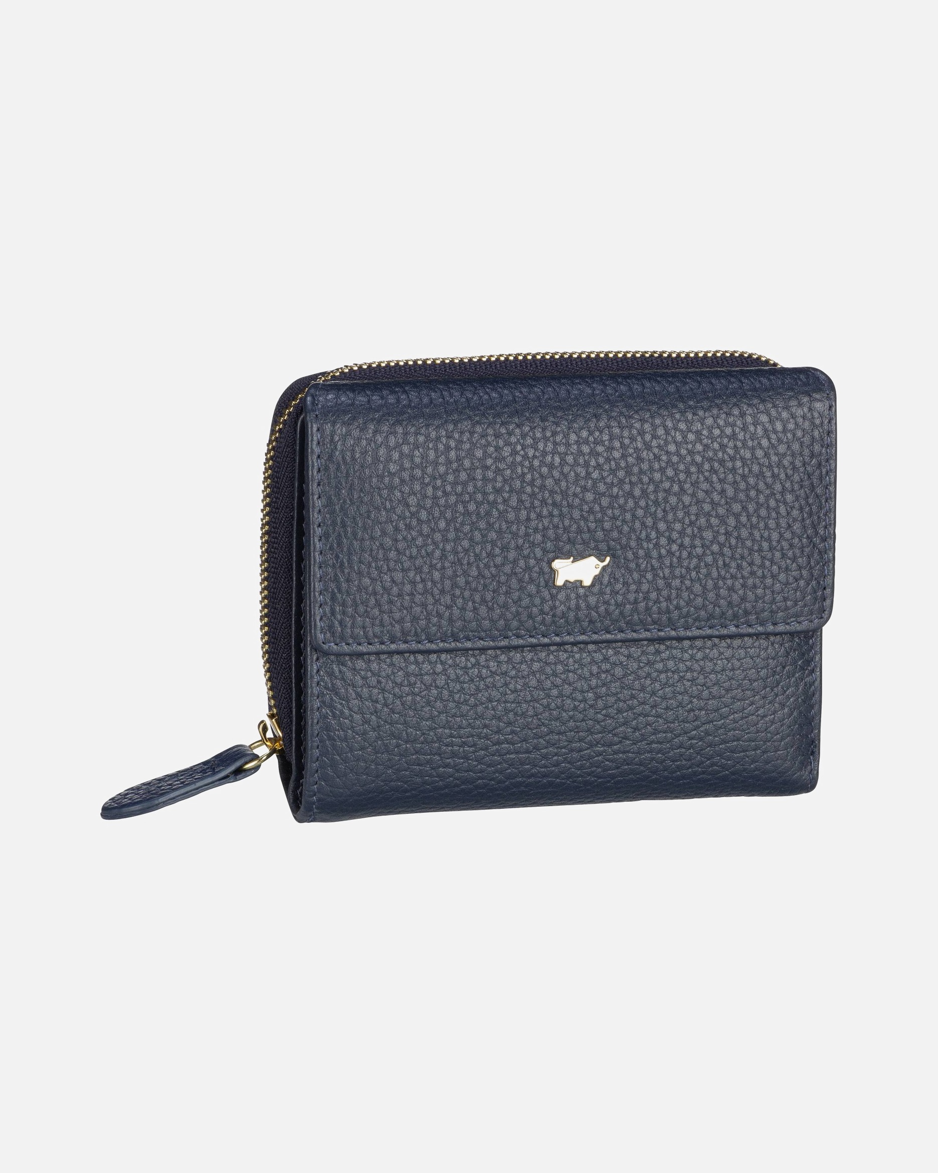 Portemonnaie für Weiblich Braun Büffel Asti Damengeldbörse navy