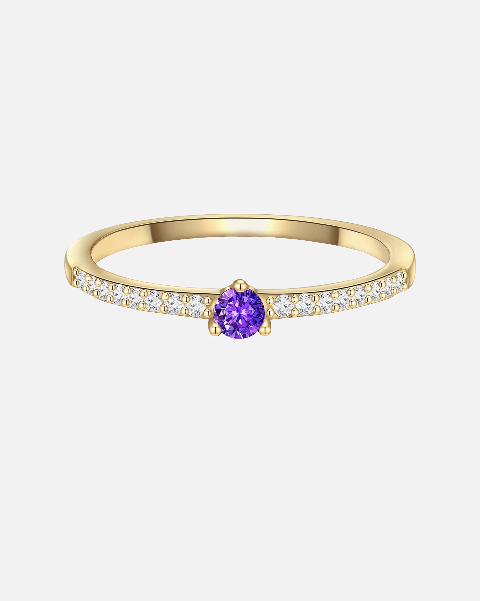 Bague for FemmeBague en argent Argent sterling Oxyde de zirconium (CZ) en Or jaune58