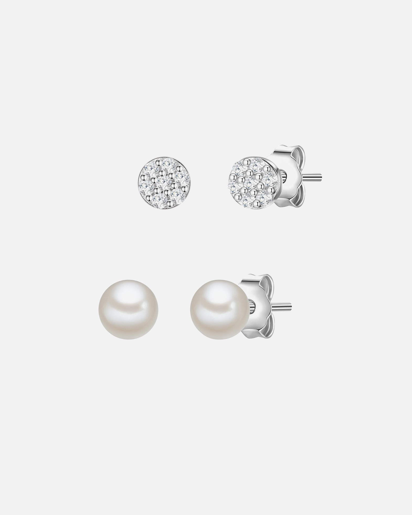 Boucle d'oreilles for FemmeEnsemble (lot de 2 paires de boucles) en Laiton en Argent3,9/4,1 mm