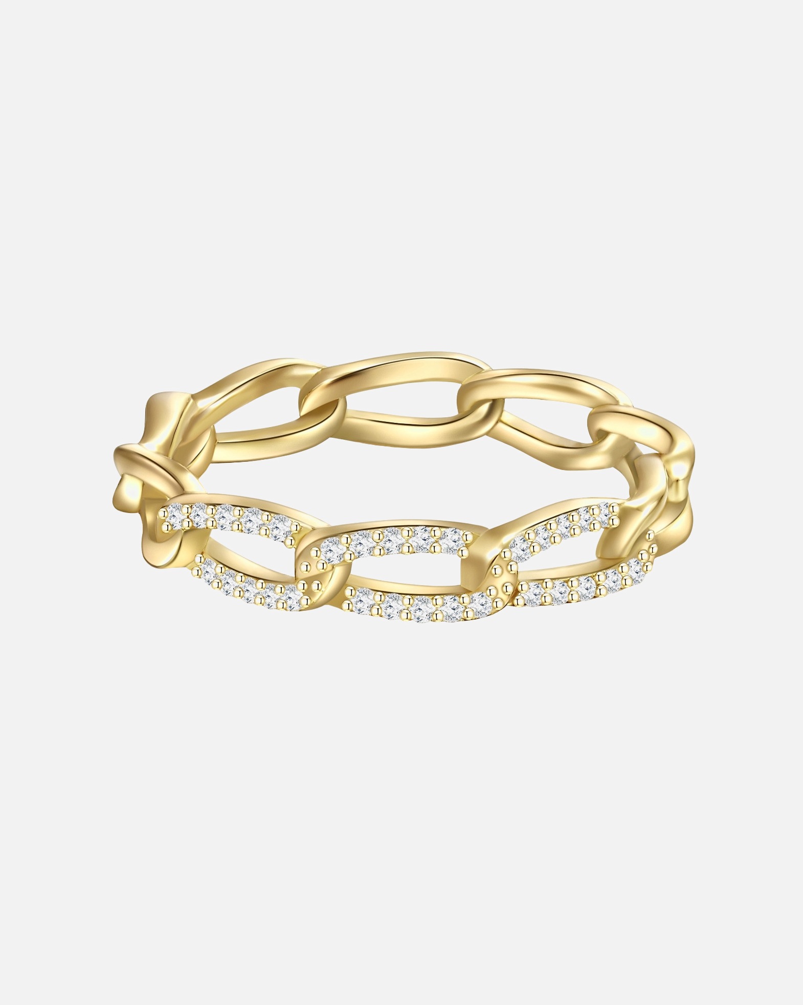 Bague for FemmeBague en argent Argent sterling Oxyde de zirconium (CZ) en Or jaune48