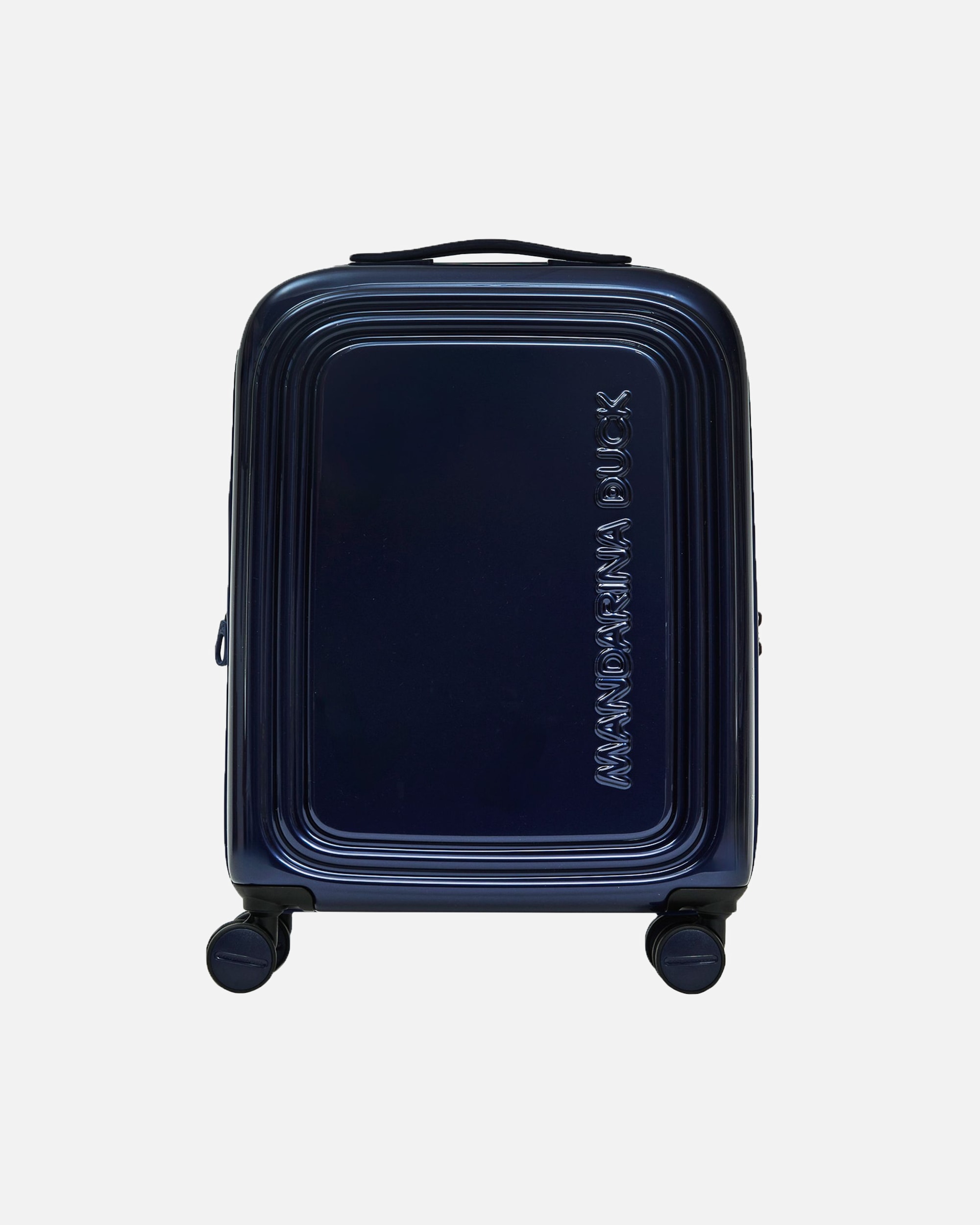 Valise trolley for HommeMandarina DuckLogoduck + Metal 4 roulettes Trolley S 55 cm avec soufflet d'extensionblue indigo