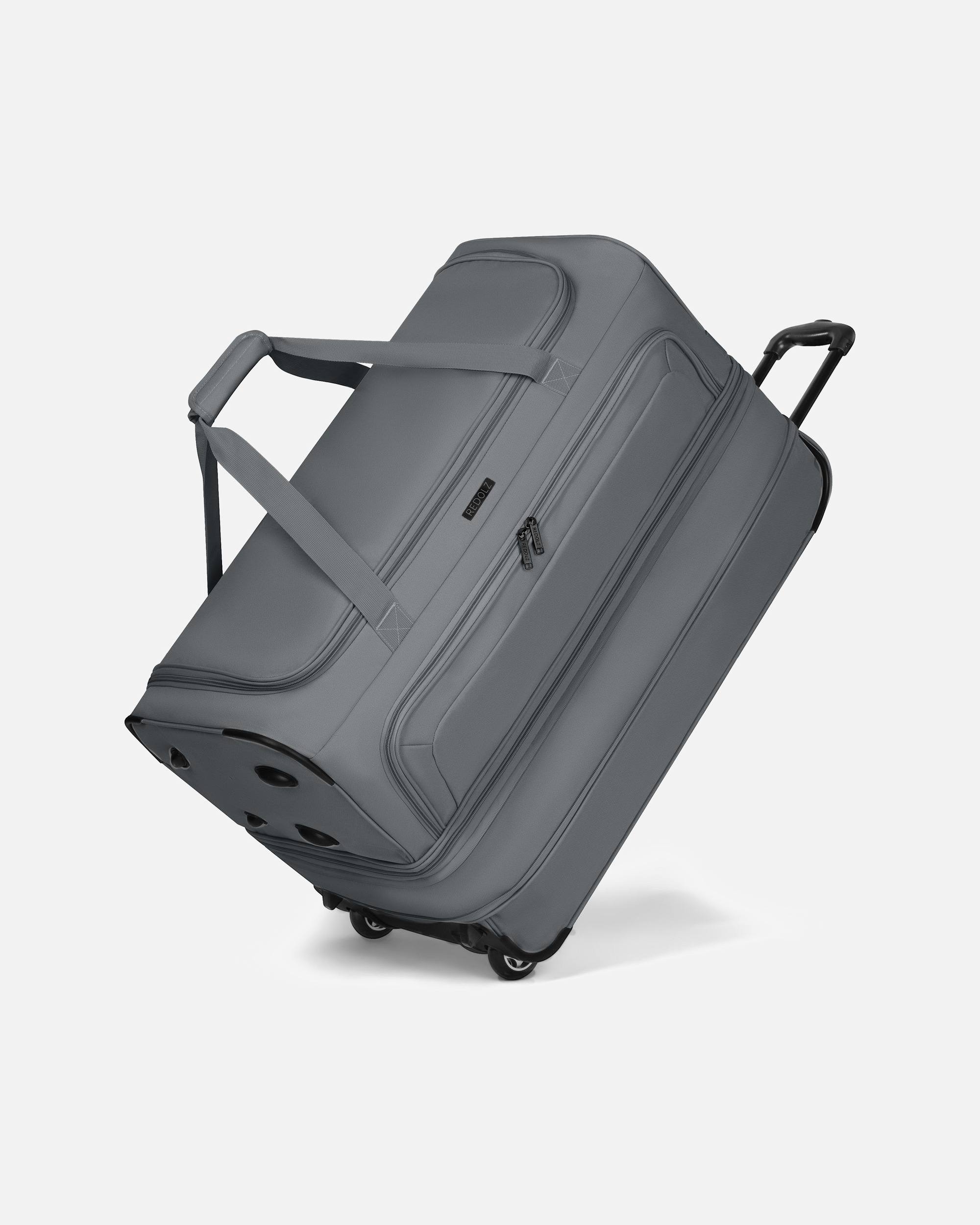 Tasche für Männlich Redolz Duffle Essentials 2-Rollen Reisetasche 70 cm L mit Dehnfalte grey