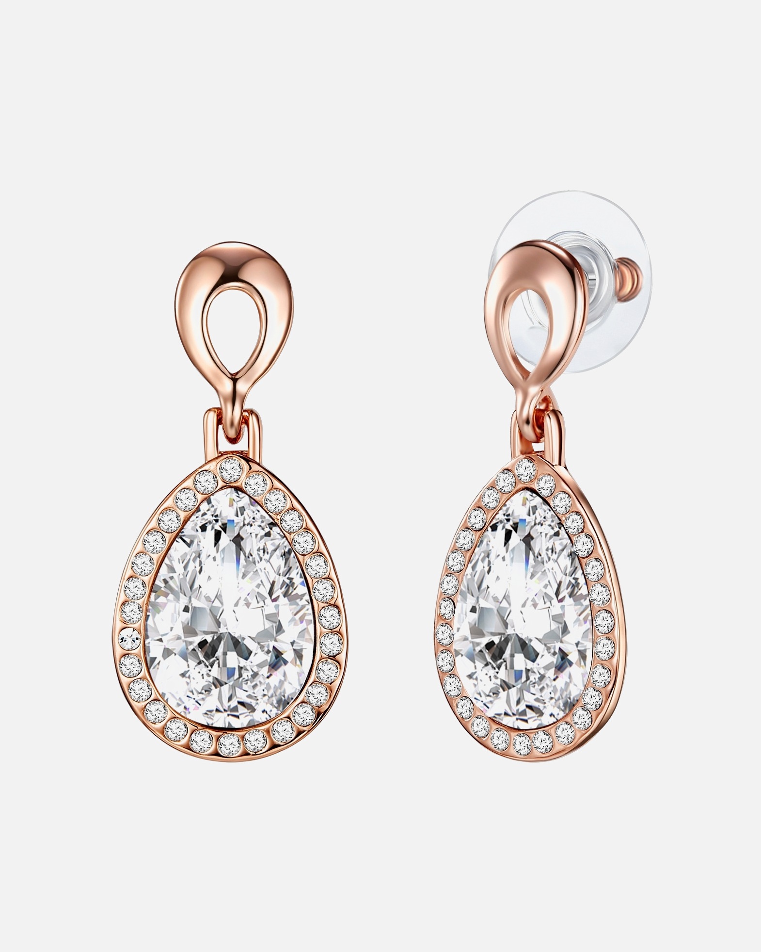 Boucle d'oreilles for FemmeBoucles d'oreilles pendantes à cristaux Métal Verre en Or rose31,0 mm