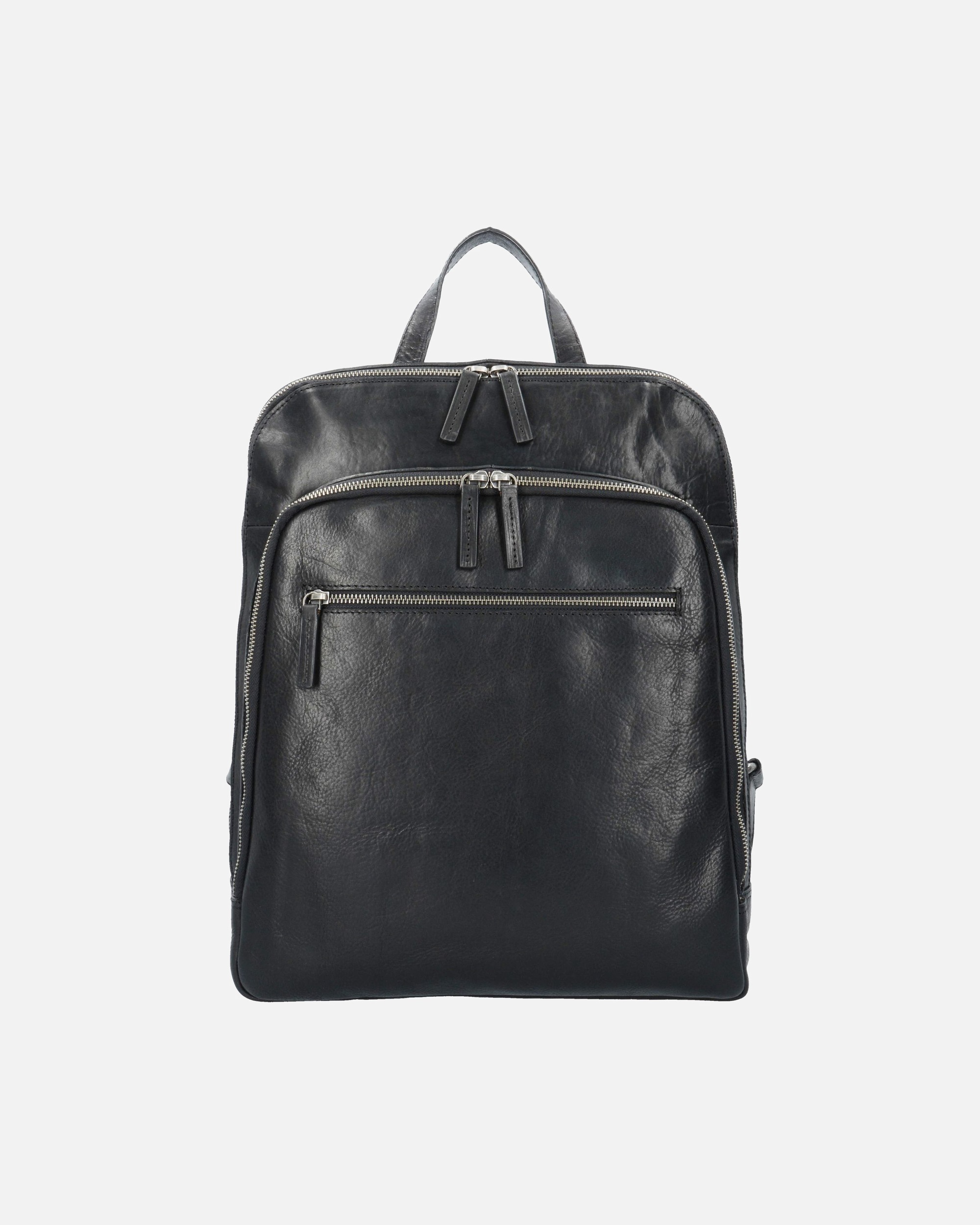 Sac à dos for HommeLeonhard HeydenRoma sac à dos en cuir 40 cm compartiment pour ordinateur portableschwarz