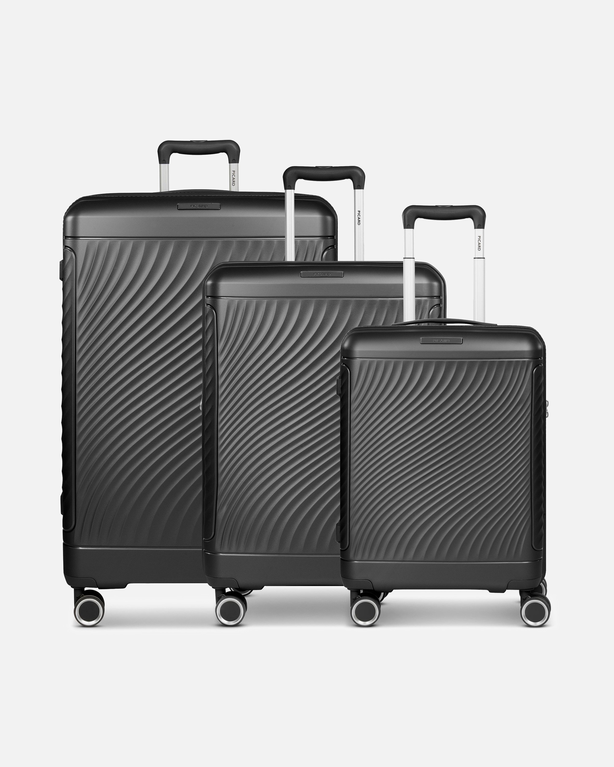 Valise for HommePicardVienna 4 roulettes Set de valises 3 pièces avec soufflet d'extensionblack