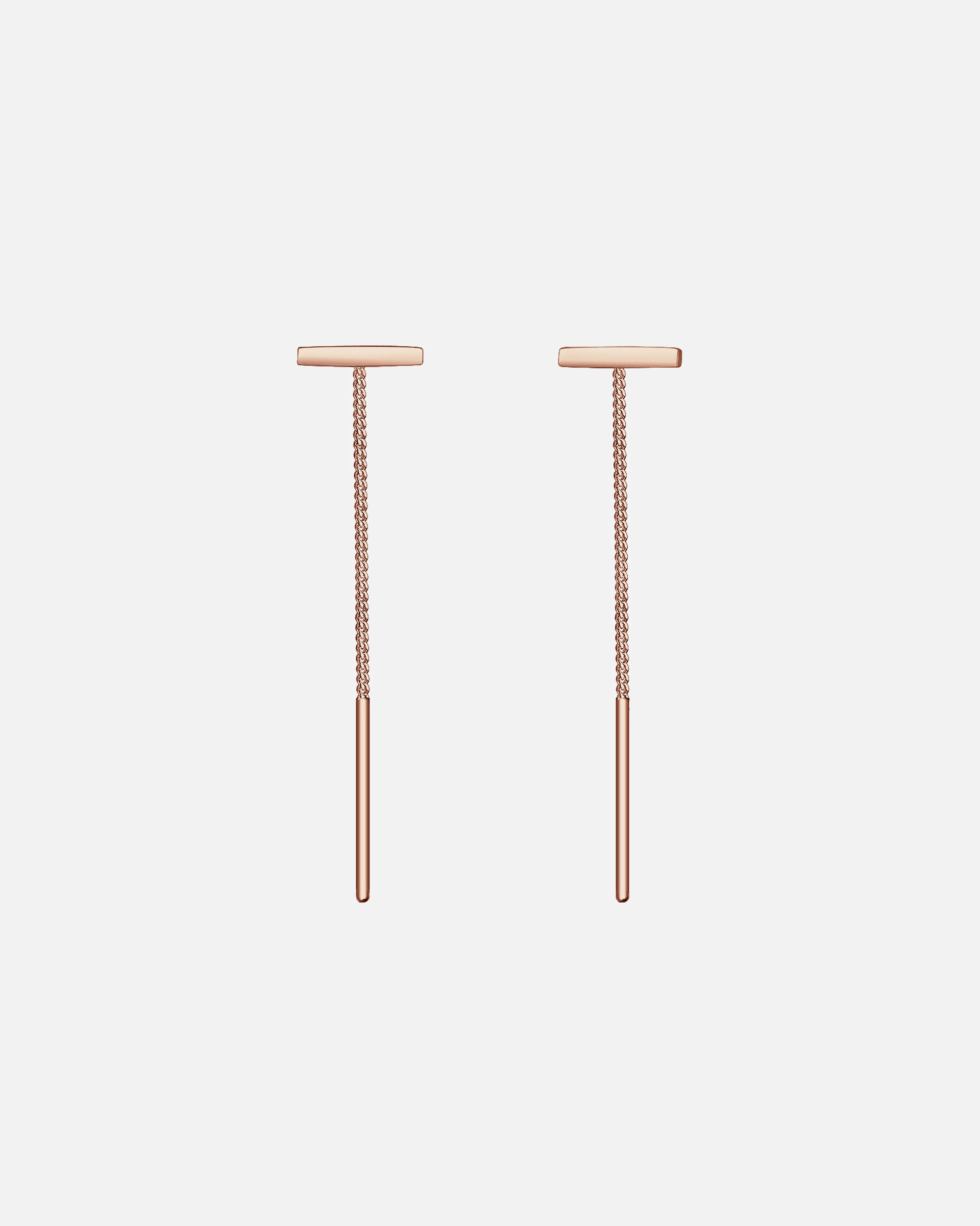 Ohrringe für Weiblich Elli Geo Stift Stab Durchzieher Basic 925 Silber rosefarben